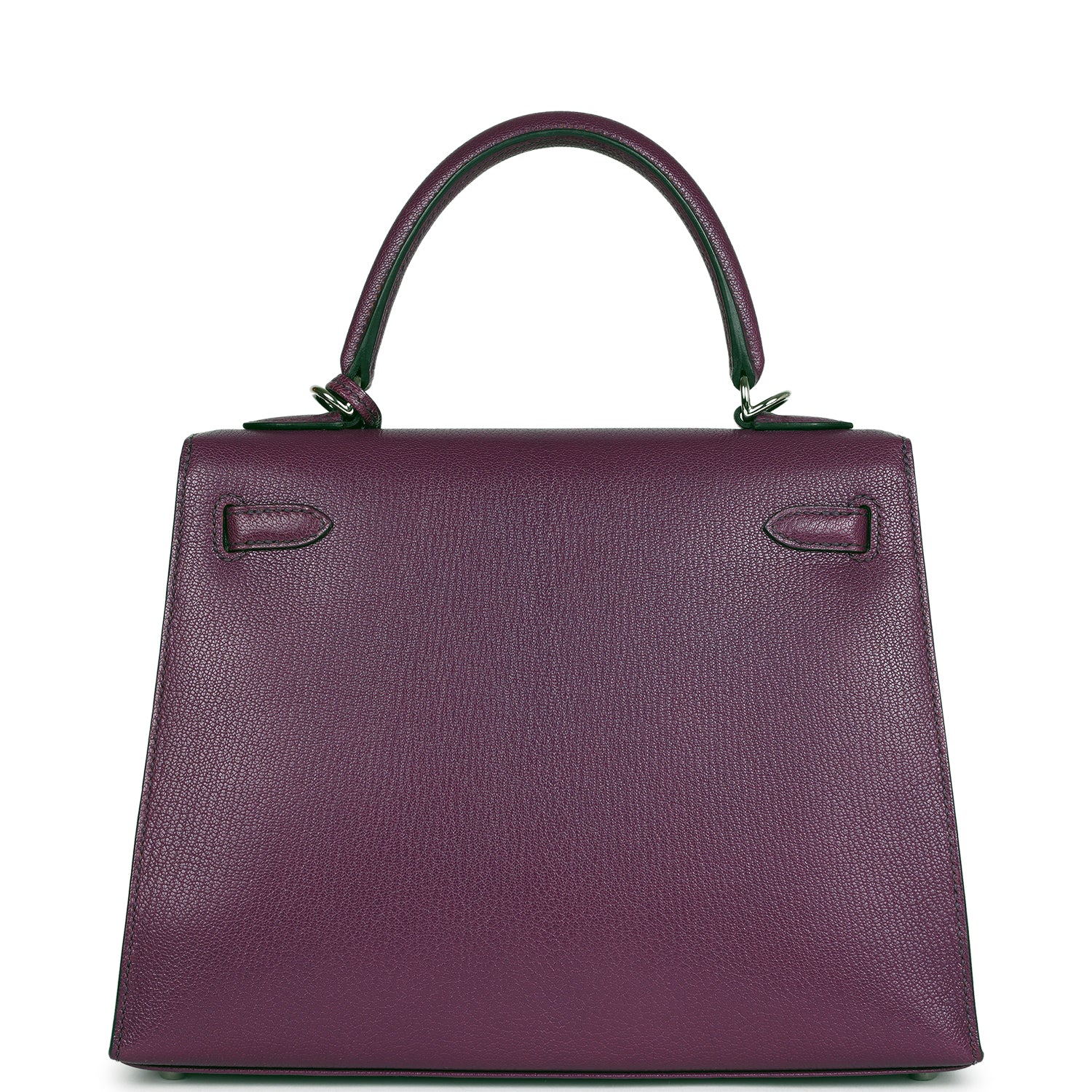 Replicate Hermes Kelly Sellier 25 Anemone Chevre Mysore Palladium Hardware(1:1 replica)