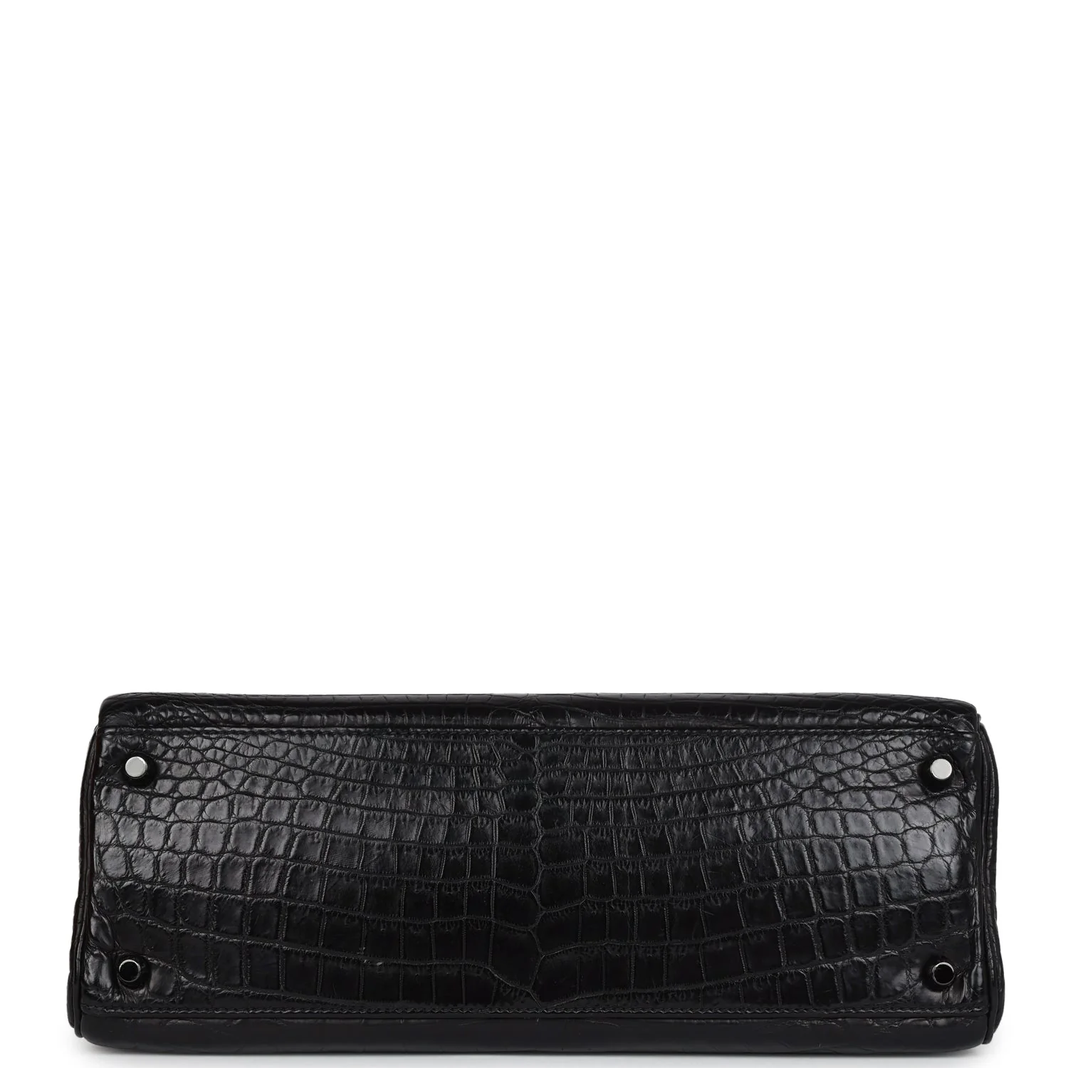Replicate Hermes Kelly Retourne 32 SO Black Matte Niloticus Crocodile Black Hardware(1:1 replica)