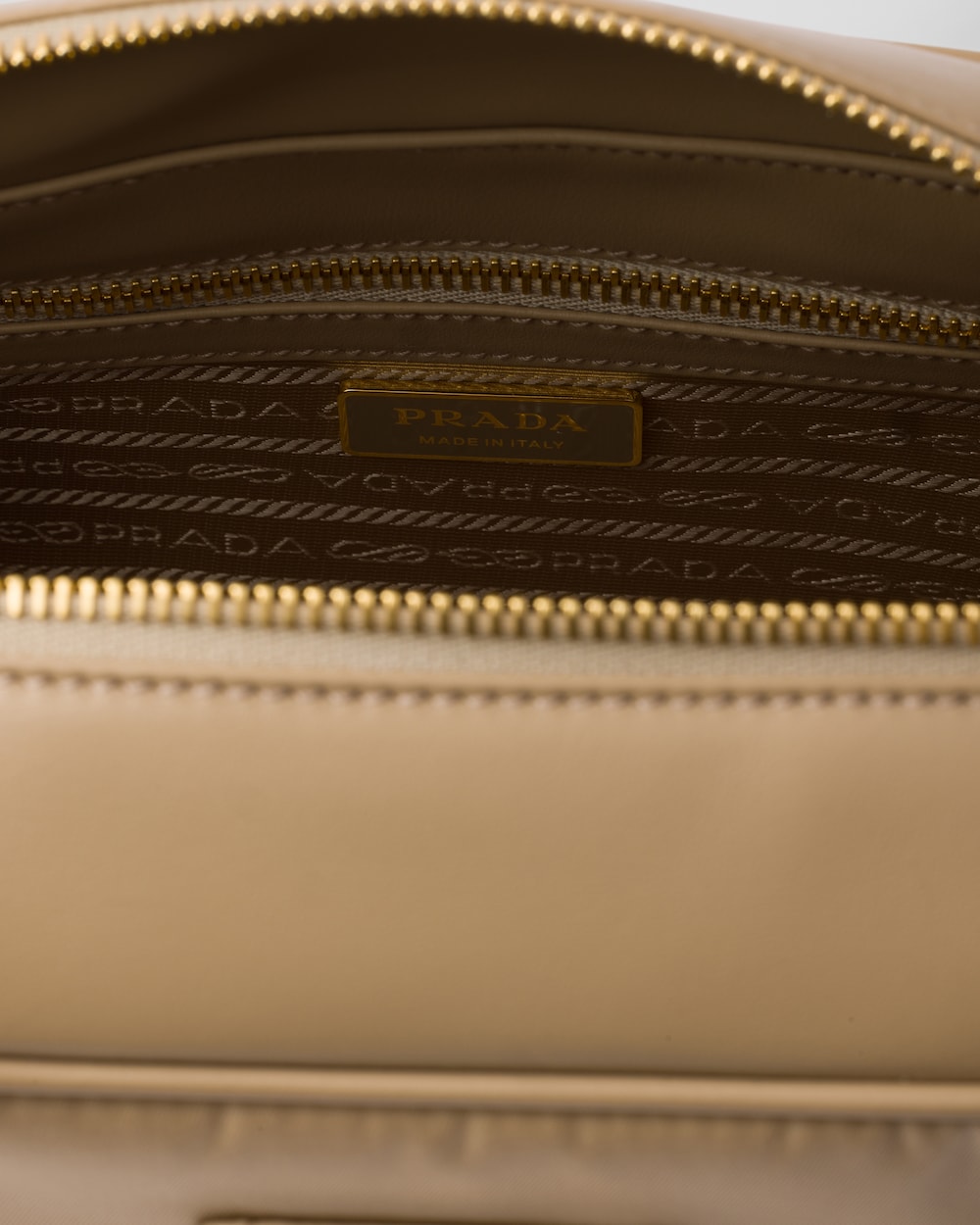 Replicate Re-Nylon and Leather Medium Top-Handle Bag With Padlock(1:1 replica)