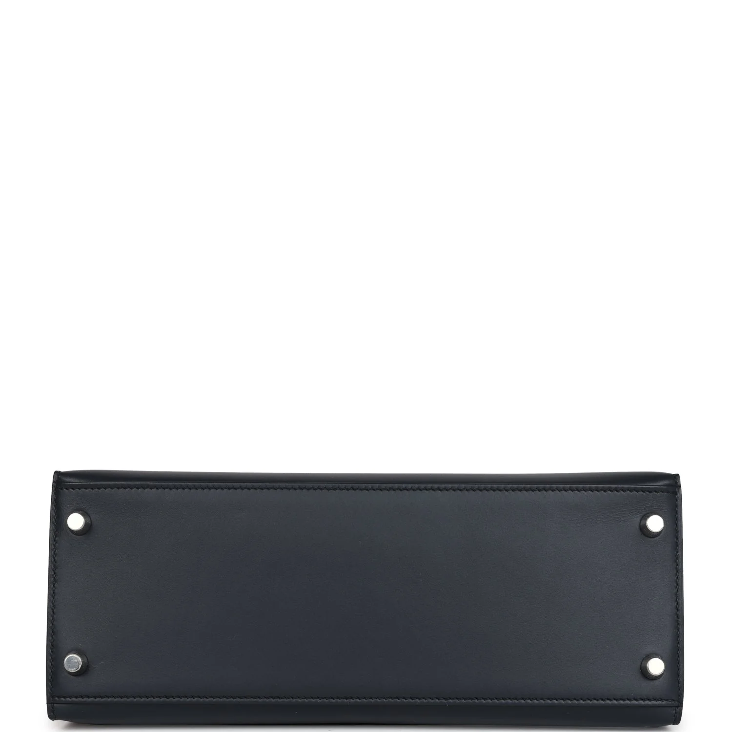 Replicate Hermes Special Order (HSS) Kelly Sellier 28 Bleu Obscur Verso Sombrero Palladium Hardware(1:1 replica)