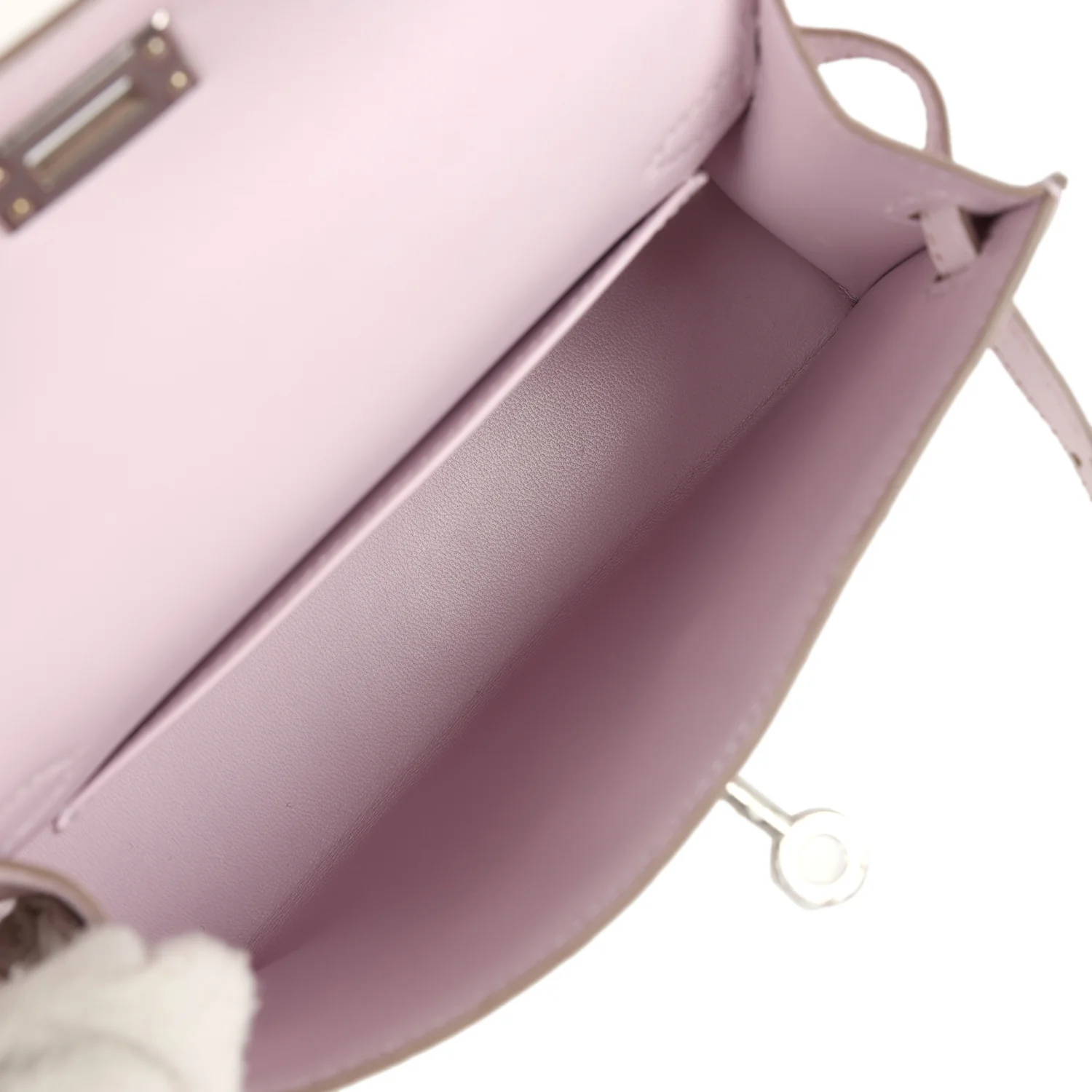 Replicate Hermes Kelly Sellier 20 Mauve Pale Chevre Palladium Hardware(1:1 replica)