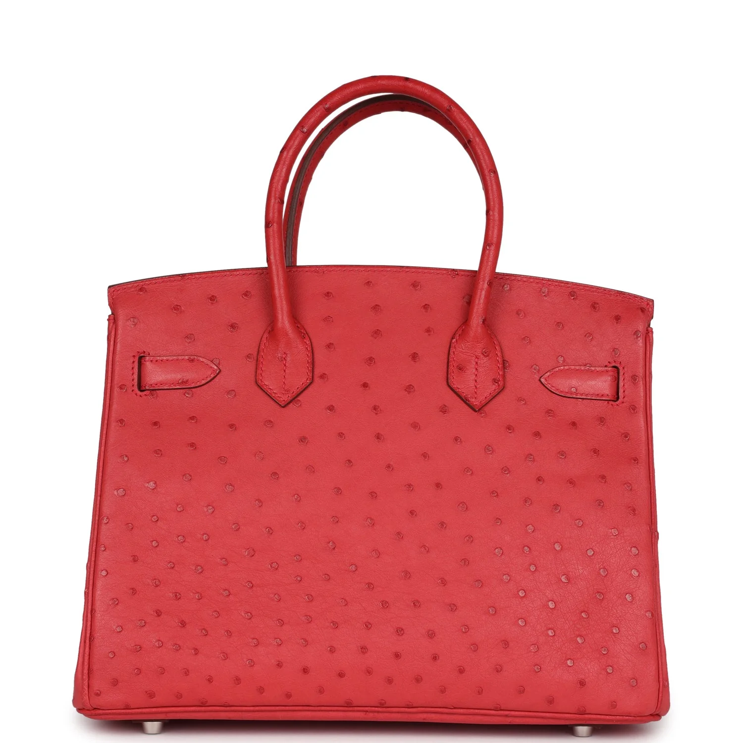 Replicate Hermes Birkin 30 Bougainvillea Ostrich Palladium Hardware(1:1 replica)