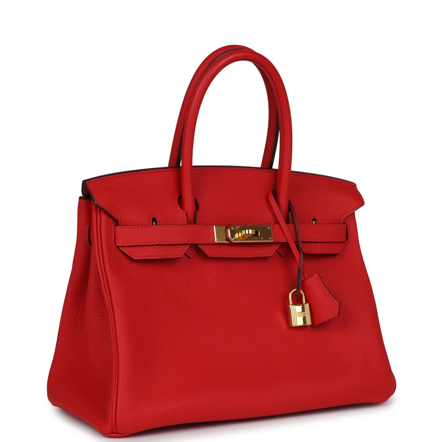 Replicate Hermes Birkin 30 Rouge de Coeur Togo Gold Hardware(1:1 replica)