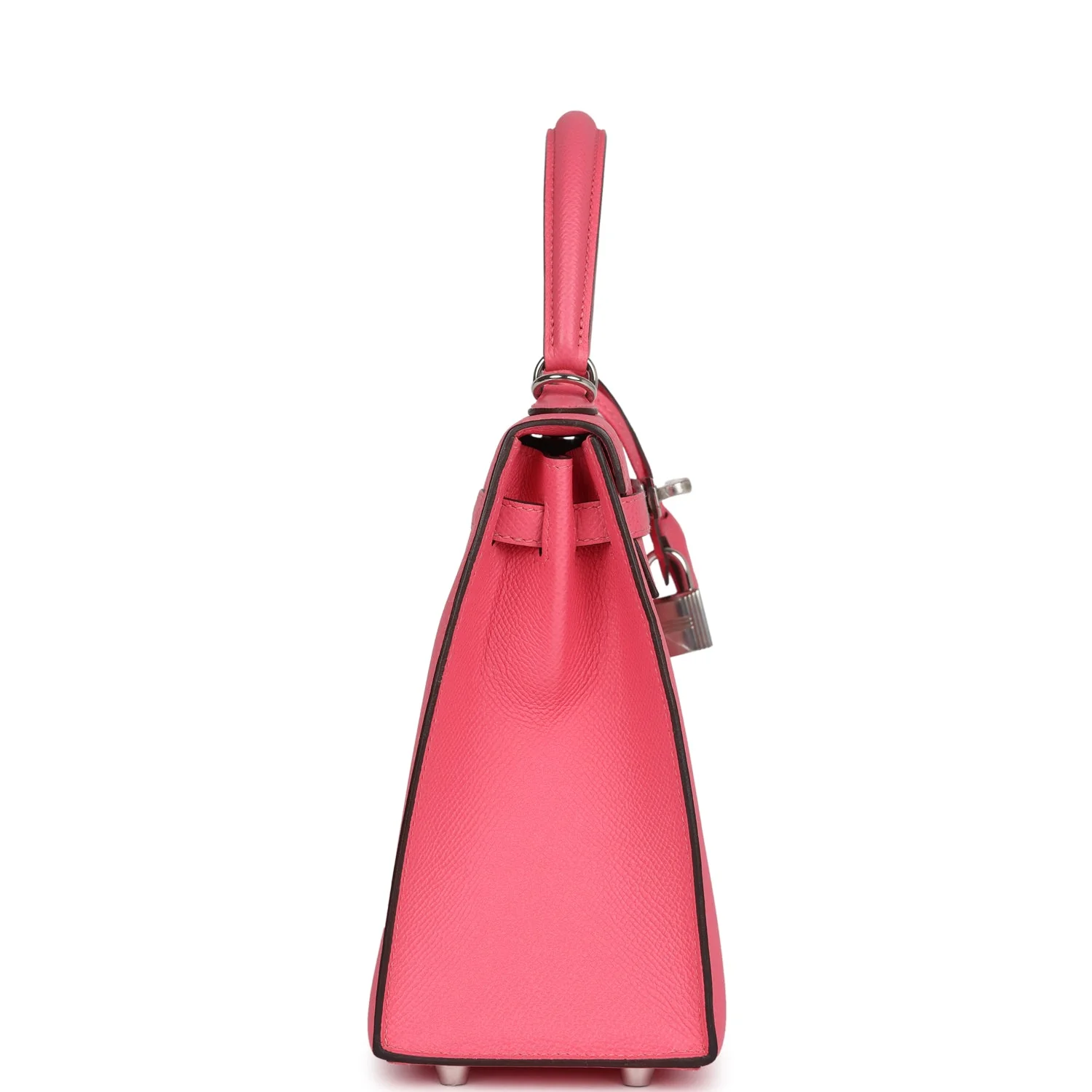 Replicate Hermes Kelly Sellier 25 Rose Azalee Epsom Palladium Hardware(1:1 replica)