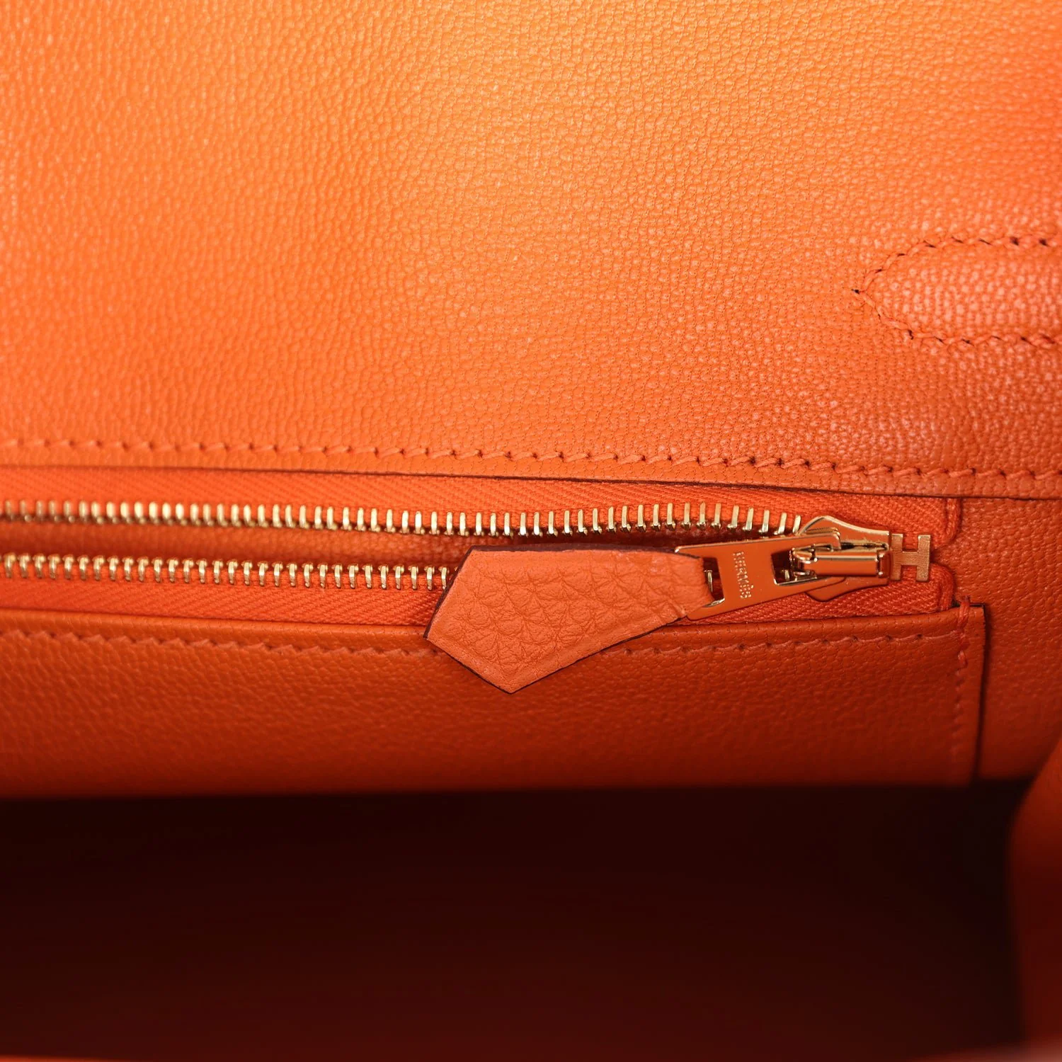 Replicate Hermes Birkin 25 Orange Togo Gold Hardware(1:1 replica)