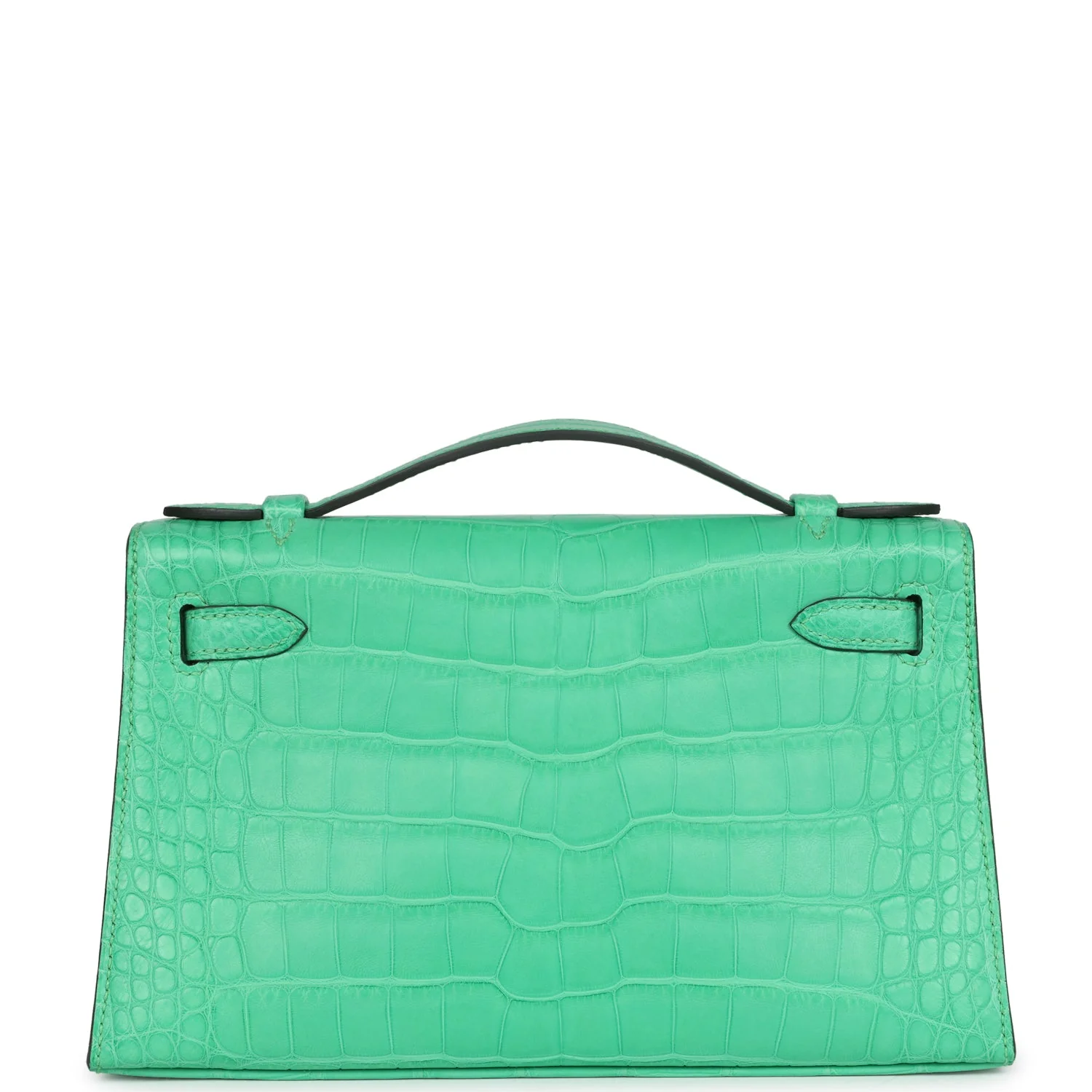 Replicate Hermes Kelly Pochette Vert Comics Matte Alligator Gold Hardware(1:1 replica)