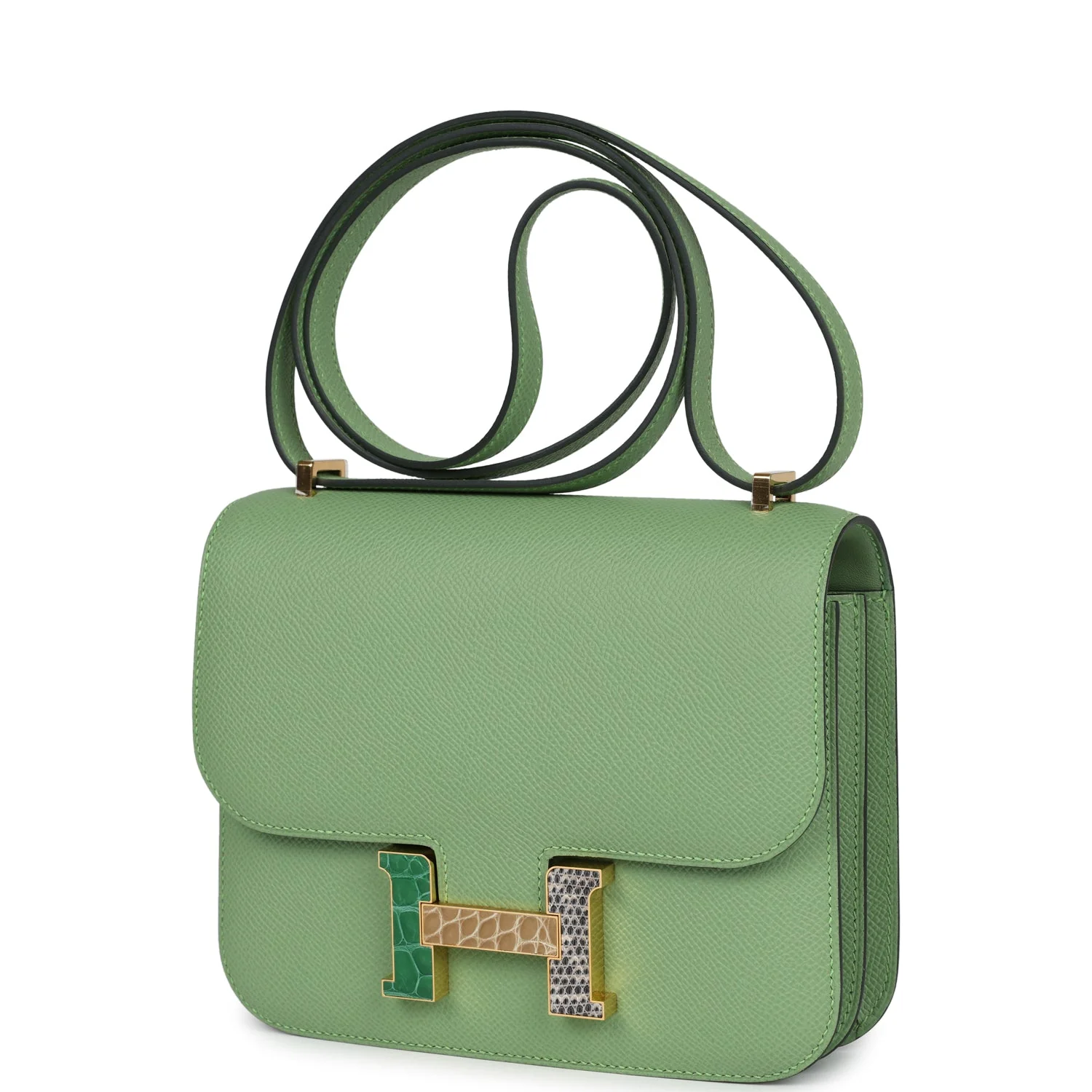Replicate Hermes Constance 18 Vert Criquet Epsom Marquette Hardware(1:1 replica)