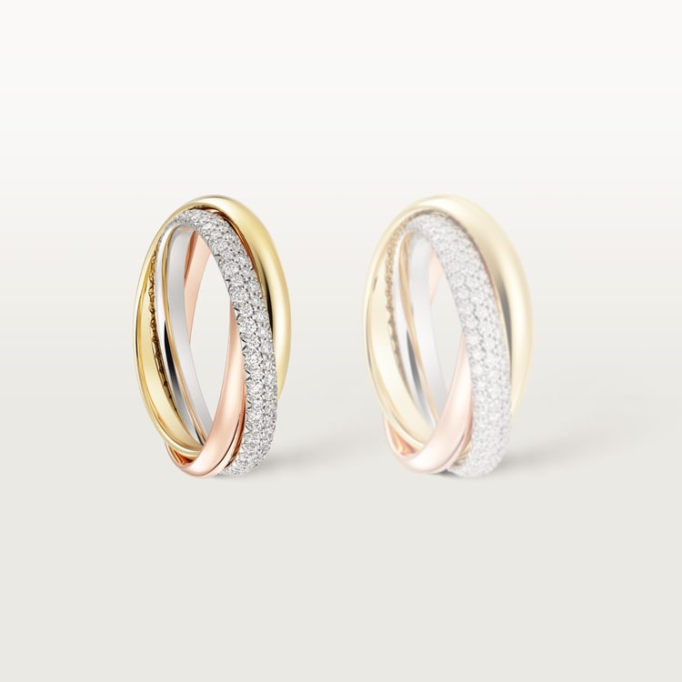 Replicate Trinity ring, small model, half-paved(1:1 replica)