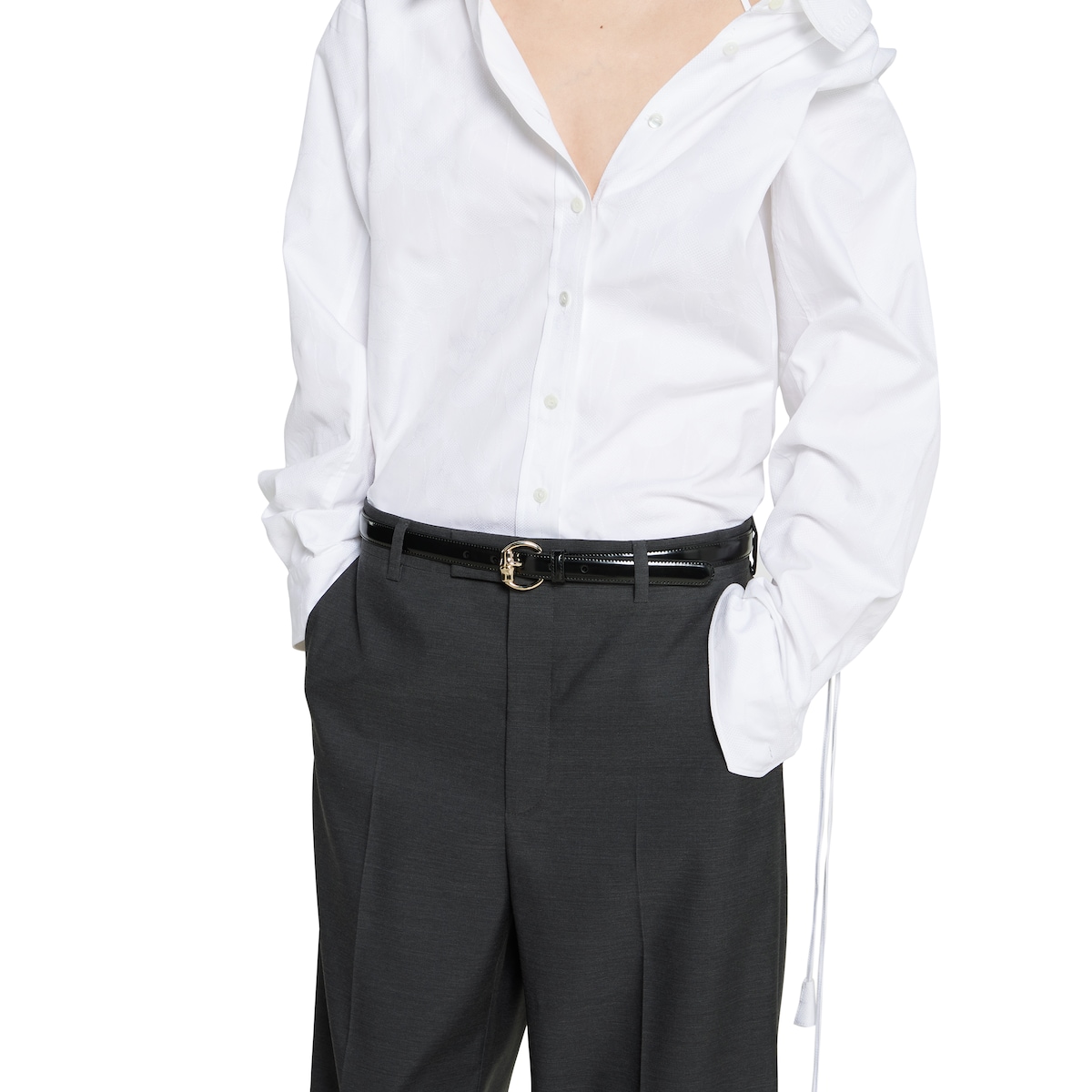 Replicate Thin belt with metal bamboo buckle(1:1 replica)