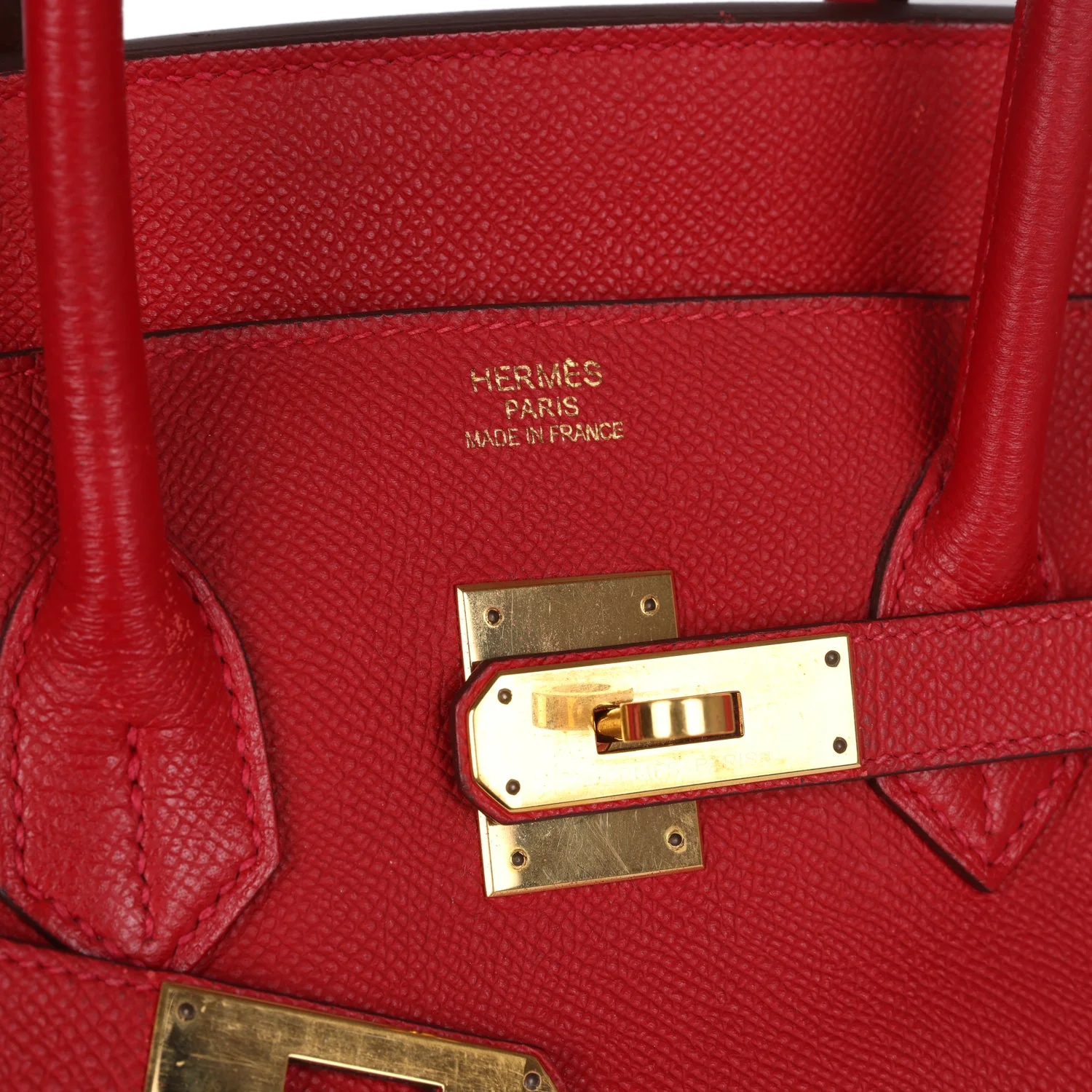 Replicate Hermes Birkin 35 Rouge Casaque Epsom Gold Hardware(1:1 replica)