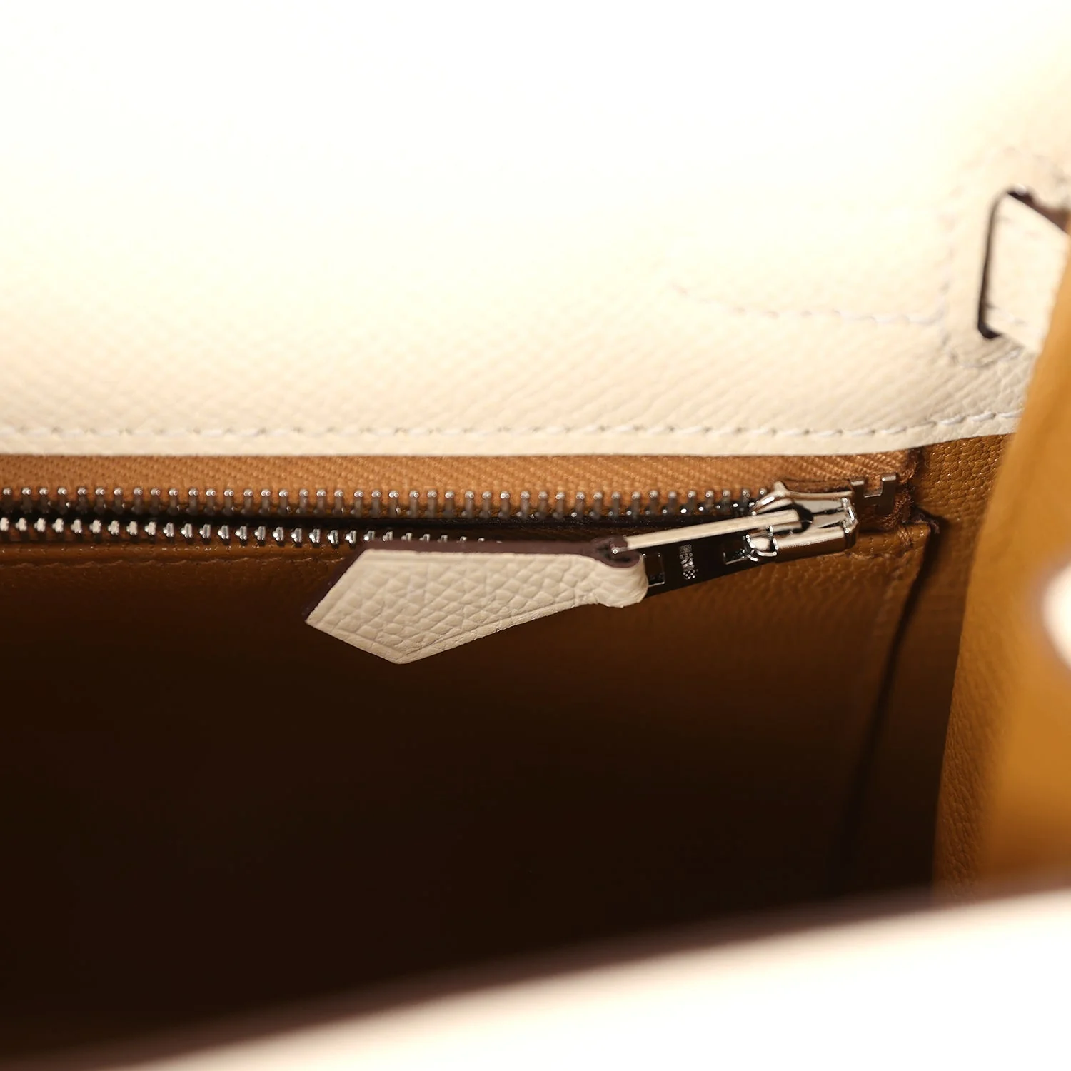 Replicate Hermes Kelly Sellier 25 Nata Verso Epsom Palladium Hardware(1:1 replica)