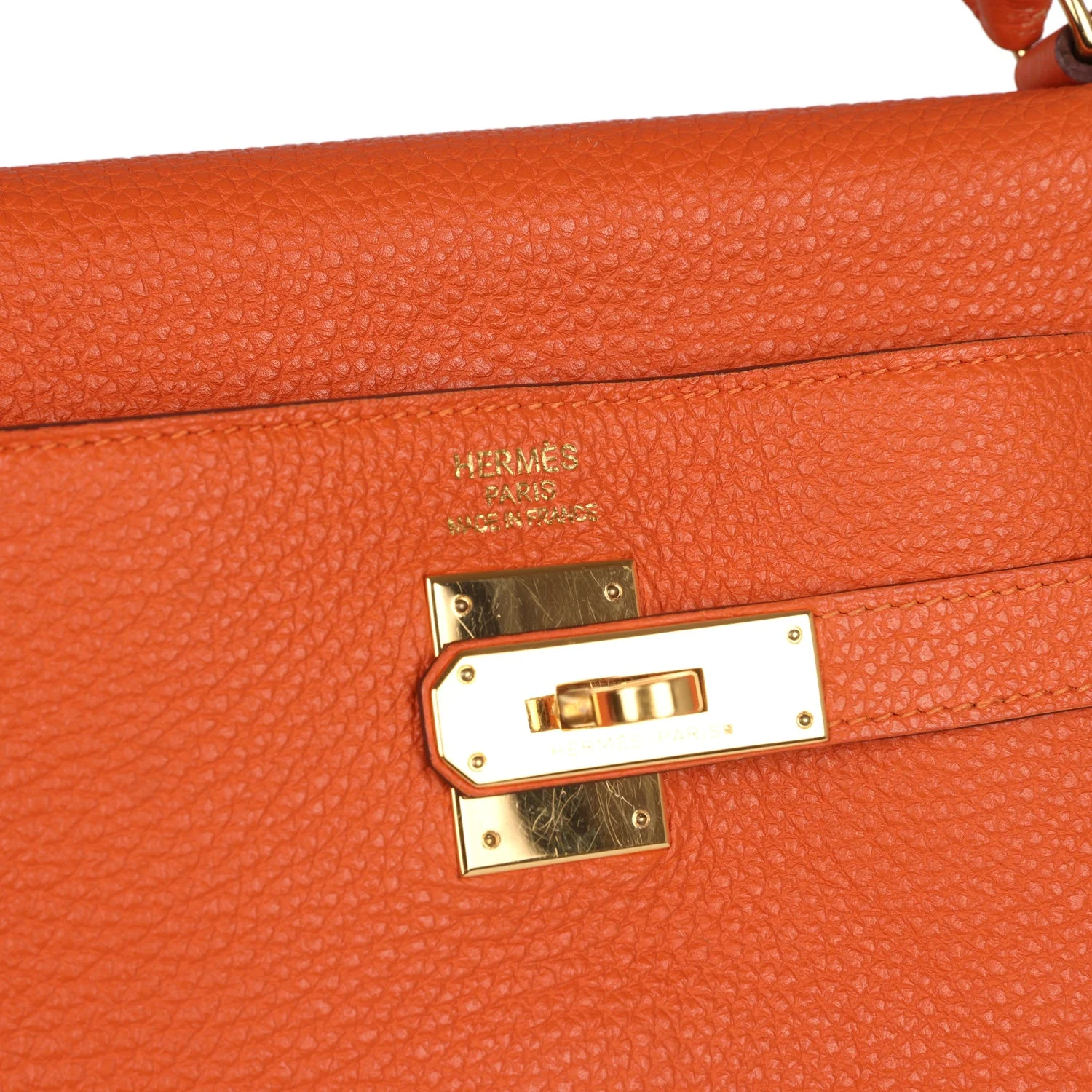 Replicate Hermes Kelly Retourne 35 Orange Togo Gold Hardware(1:1 replica)