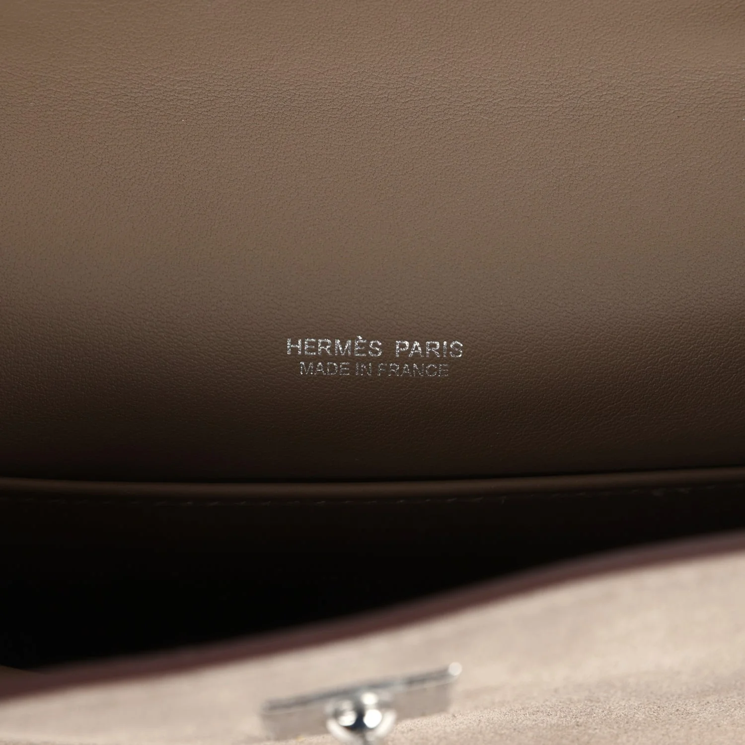 Replicate Hermes Teddy Kelly 20 Gris Caillou and Etoupe Swift Palladium Hardware(1:1 replica)