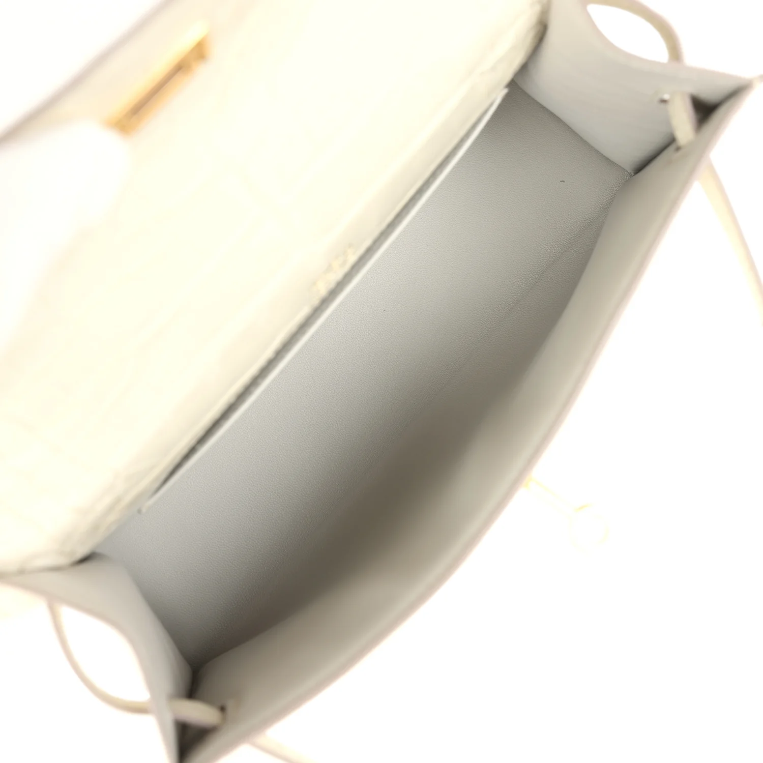 Replicate Hermes Kelly Pochette Beton Matte Alligator Gold Hardware(1:1 replica)