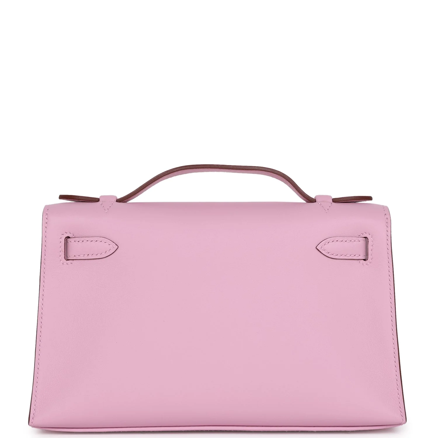 Replicate Hermes Kelly Pochette Mauve Sylvestre Swift Palladium Hardware(1:1 replica)