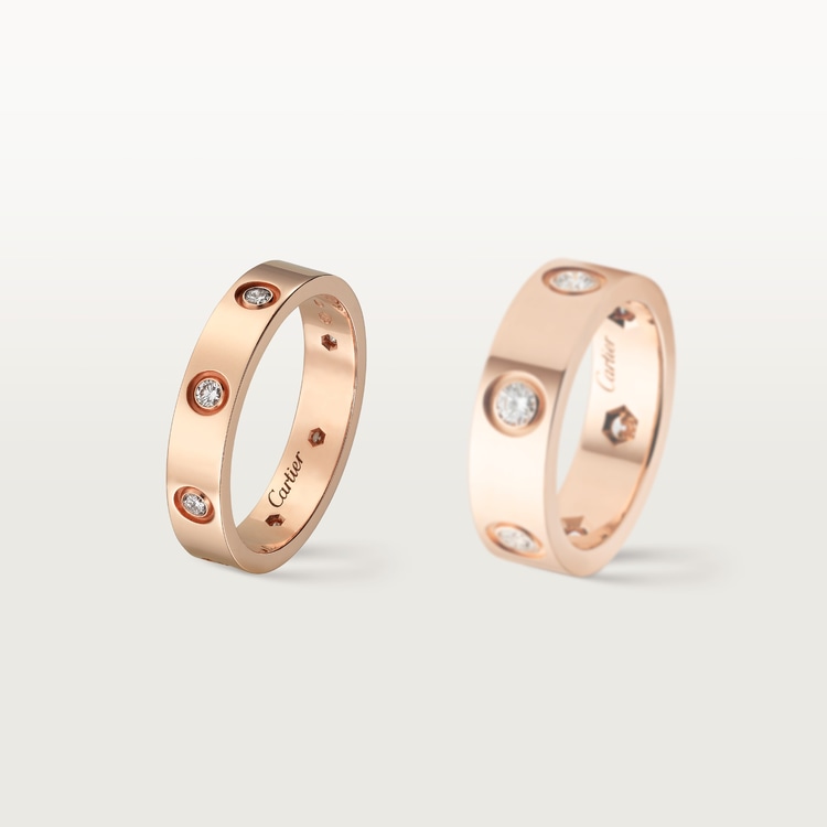 Replicate LOVE ring, small model, 8 diamonds(1:1 replica)