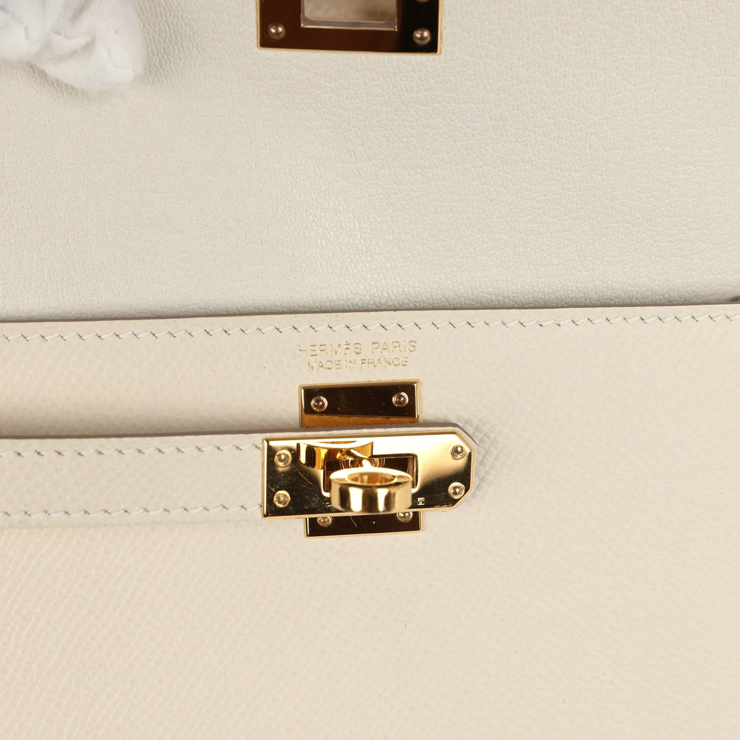 Replicate Hermes Kelly Sellier en Desordre 20 Craie Epsom Gold Hardware(1:1 replica)