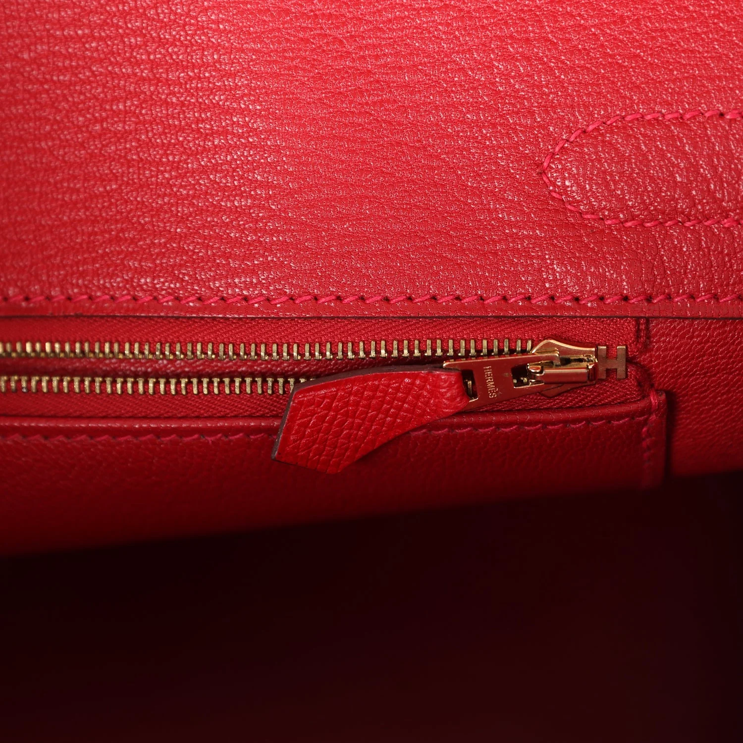 Replicate Hermes Birkin 30 Rouge Casaque Epsom Gold Hardware(1:1 replica)