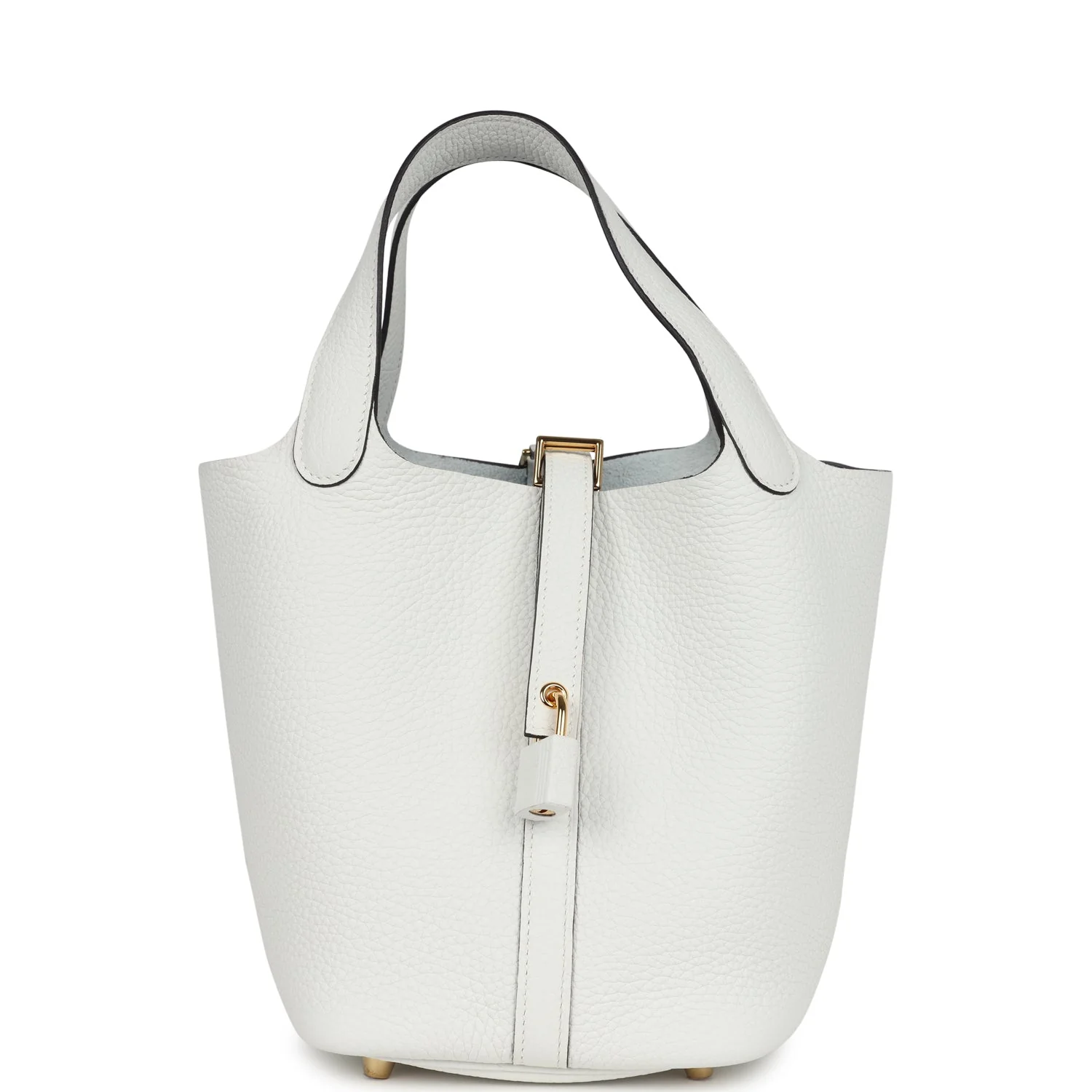 Replicate Hermes Picotin Lock 18 New White Clemence Gold Hardware(1:1 replica)