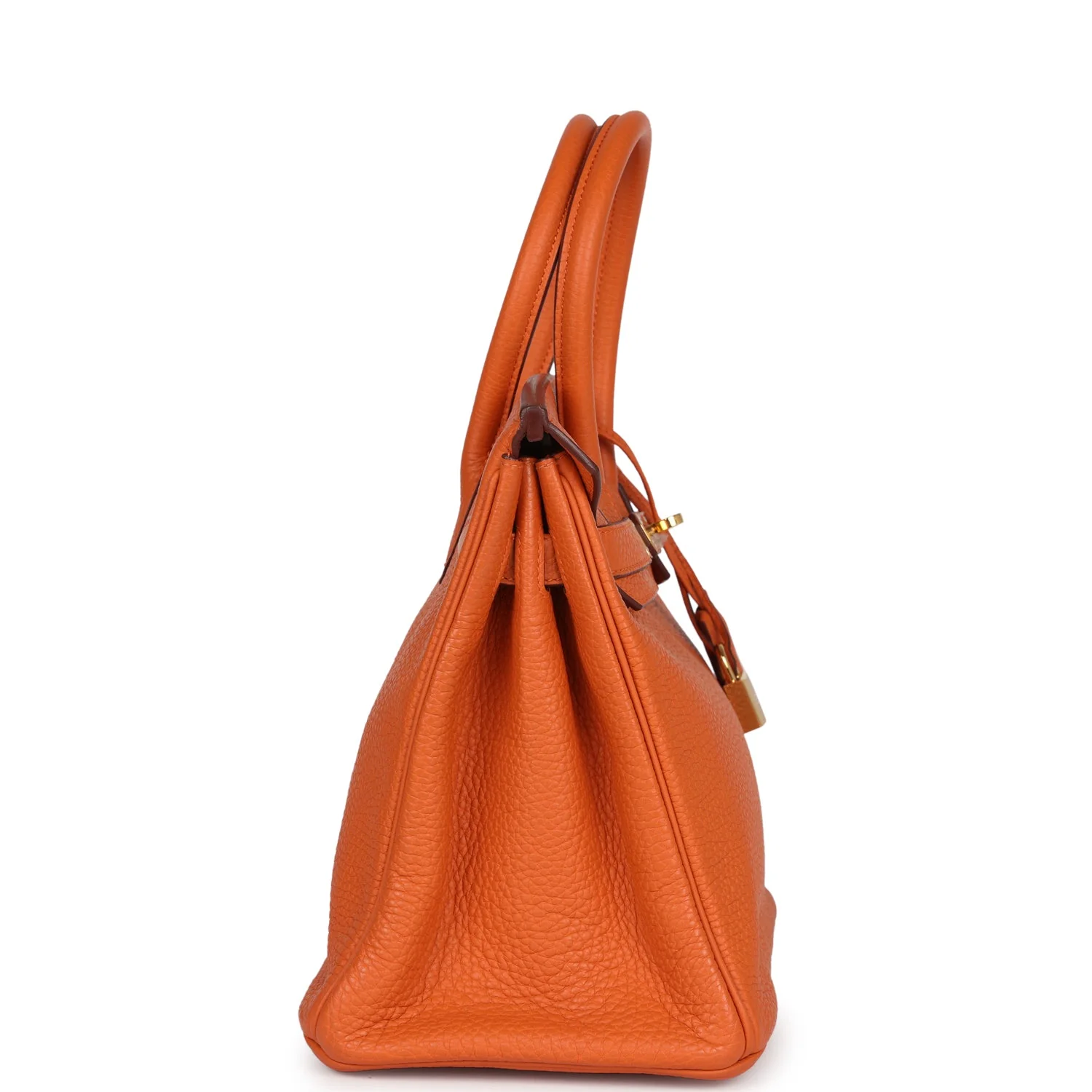 Replicate Hermes Birkin 30 Orange Togo Gold Hardware(1:1 replica)