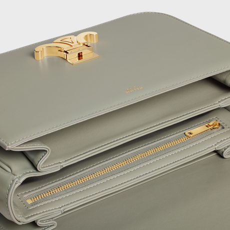 Replicate CLASSIQUE TRIOMPHE BAG IN SHINY CALFSKIN GREEN CLAY(1:1 replica)