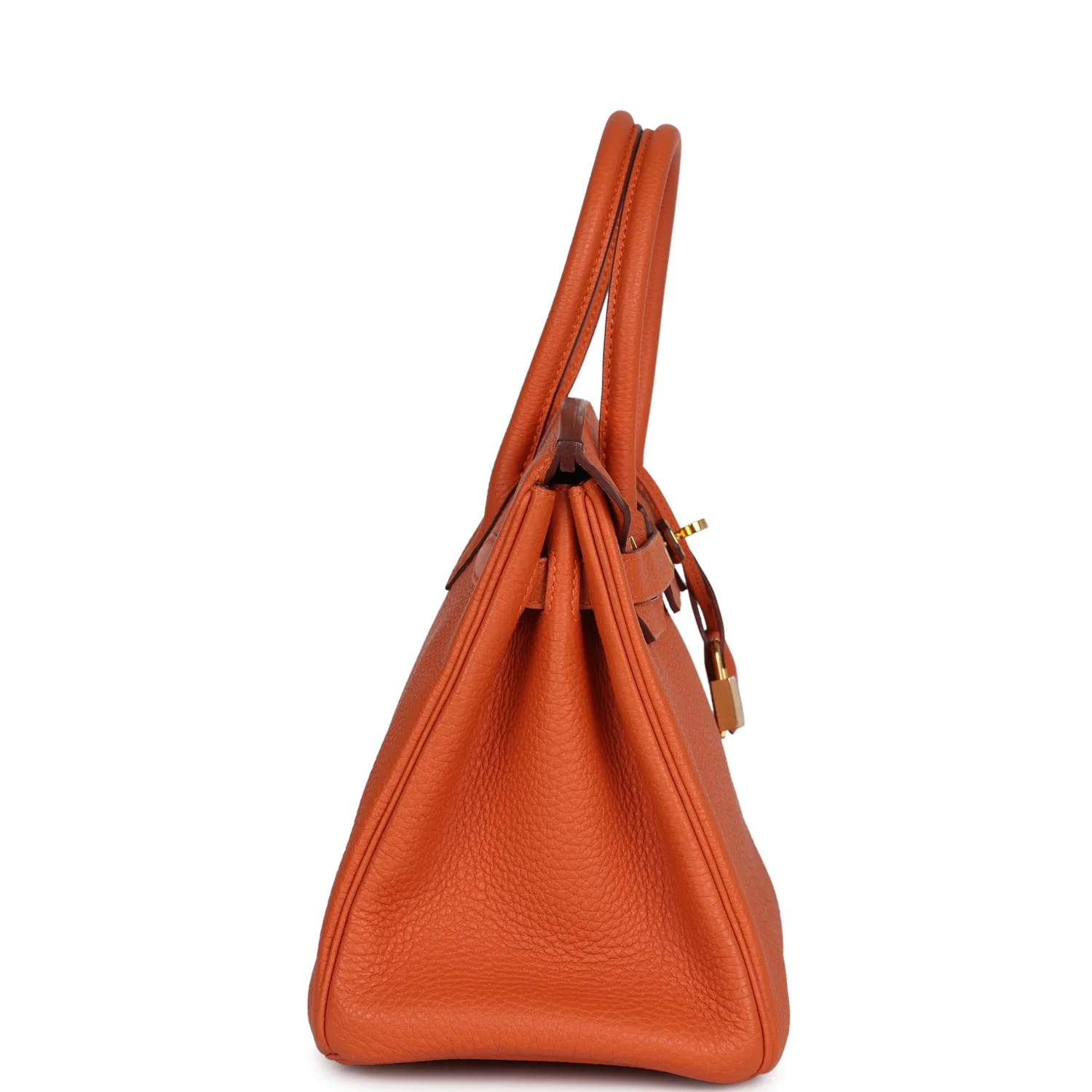 Replicate Hermes Birkin 30 Orange Togo Gold Hardware(1:1 replica)