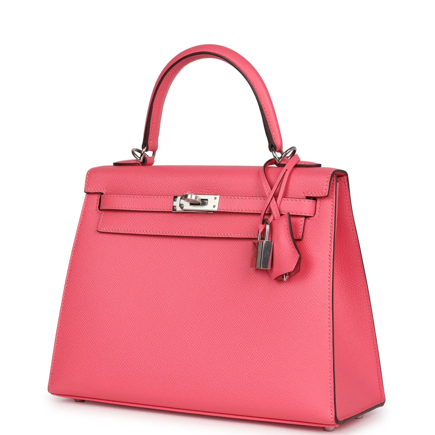 Replicate Hermes Kelly Sellier 25 Rose Azalee Epsom Palladium Hardware(1:1 replica)