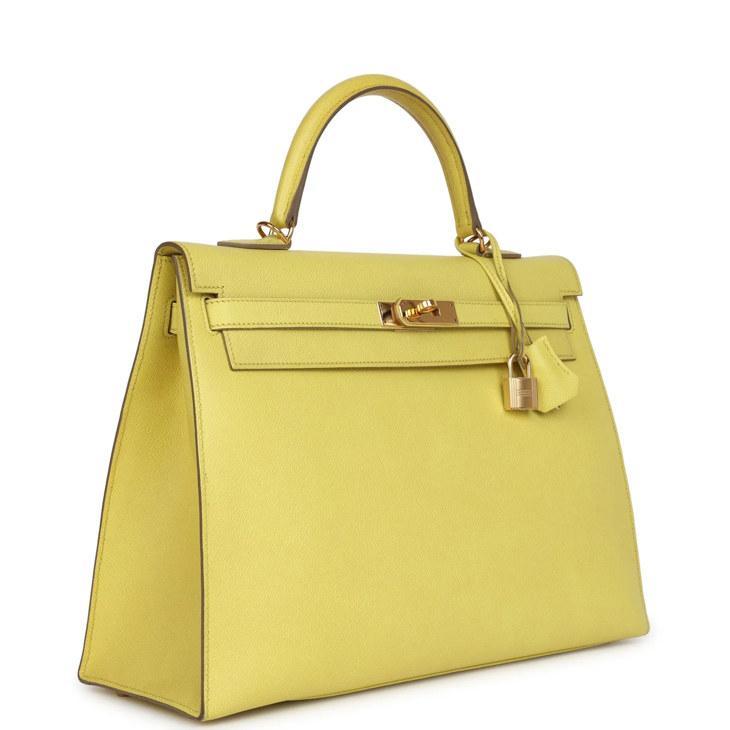 Replicate Hermes Kelly Sellier 35 Soufre Epsom Gold Hardware(1:1 replica)
