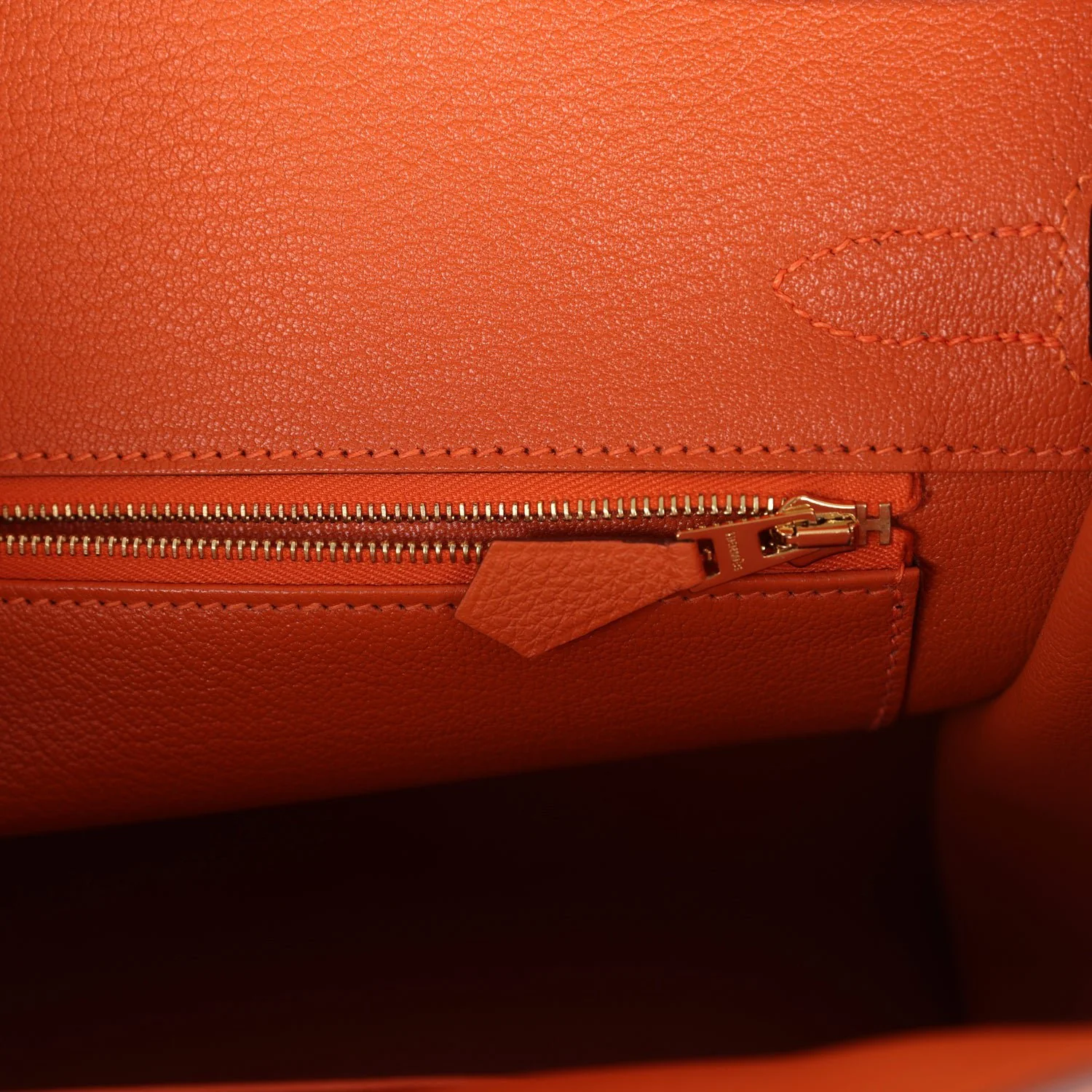 Replicate Hermes Birkin 30 Orange Togo Gold Hardware(1:1 replica)