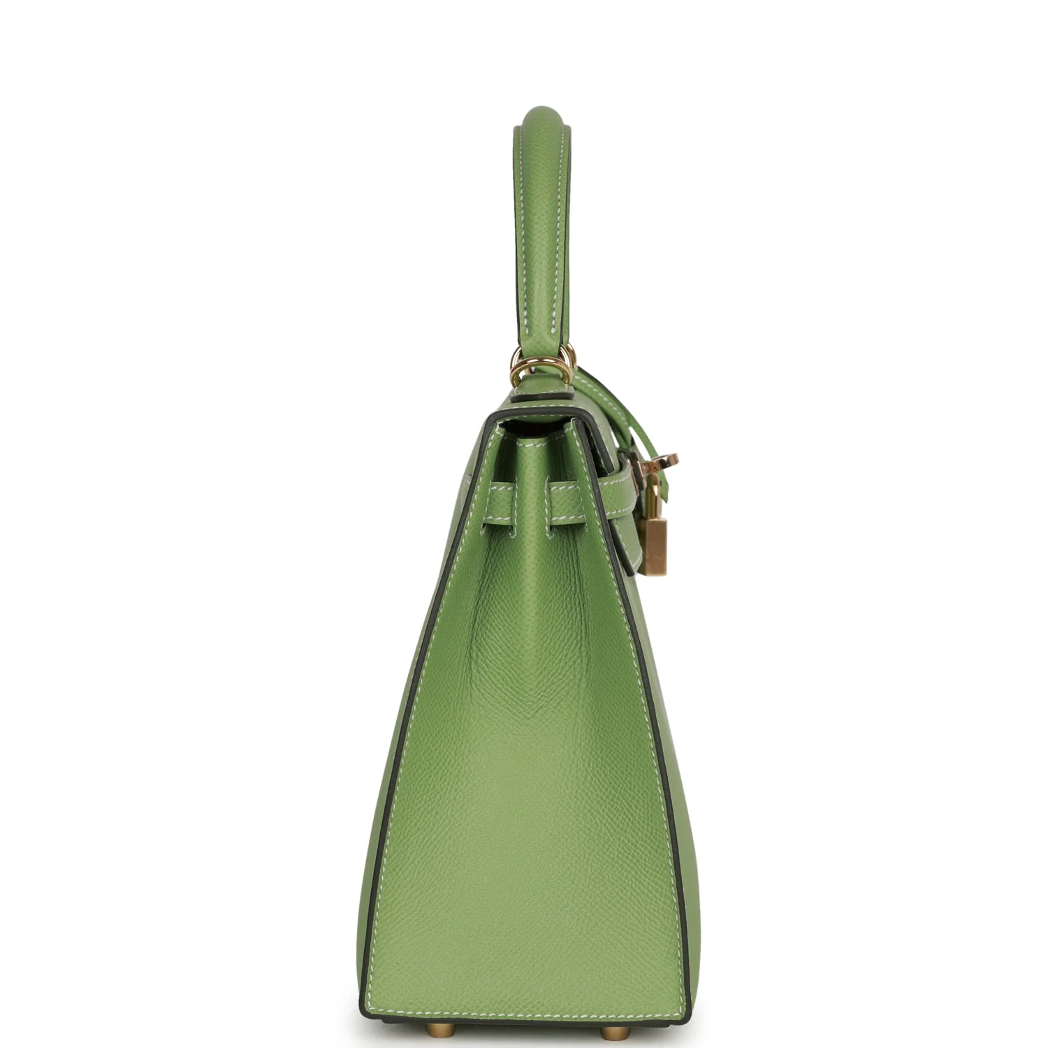 Replicate Hermes Special Order (HSS) Kelly Sellier 25 Vert Criquet Epsom Permabrass Hardware(1:1 replica)