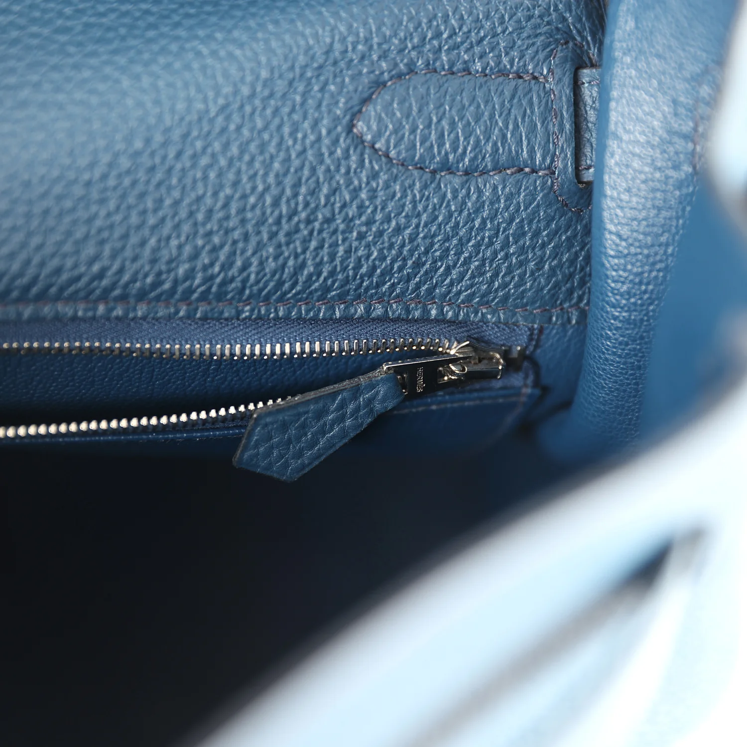 Replicate Hermes Kelly Retourne 35 Bleu De Prusse Togo Palladium Hardware(1:1 replica)