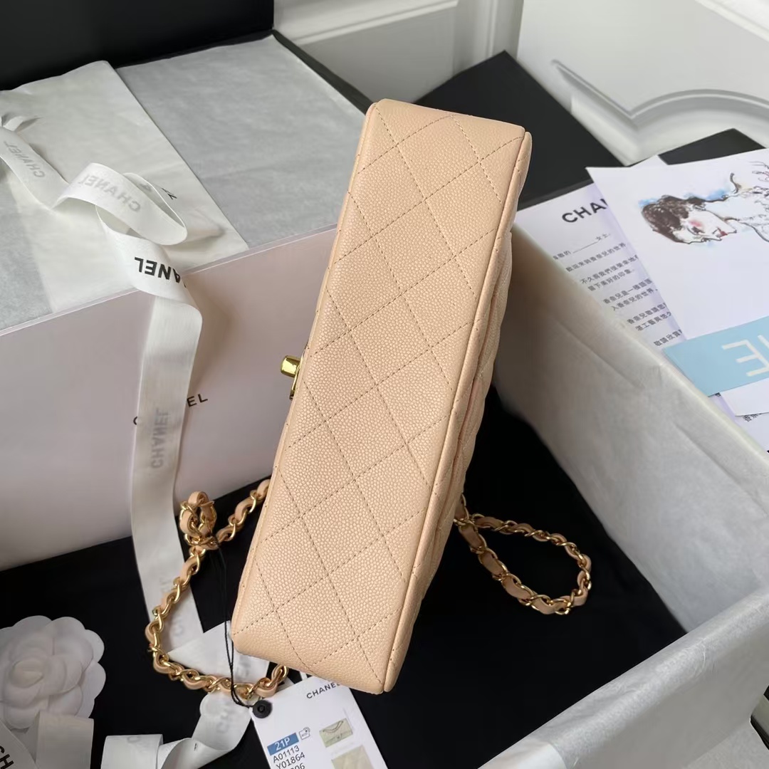 Replicate Chanel Small Classic Handbag Caviar Gold Hardware(1:1 replica)