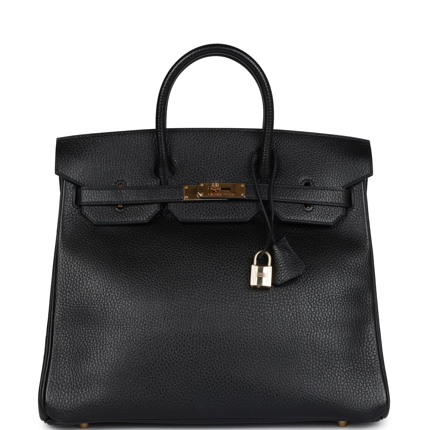 Replicate Vintage Hermes HAC Birkin 32 Black Ardennes Gold Hardware(1:1 replica)
