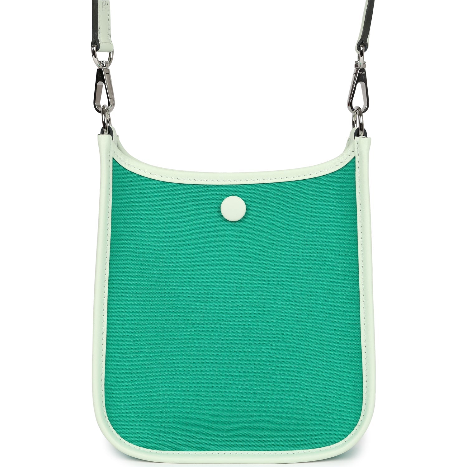 Replicate Hermes Neo Evelyne TPM Menthe Officier Canvas and Vert Fizz Swift Palladium Hardware(1:1 replica)