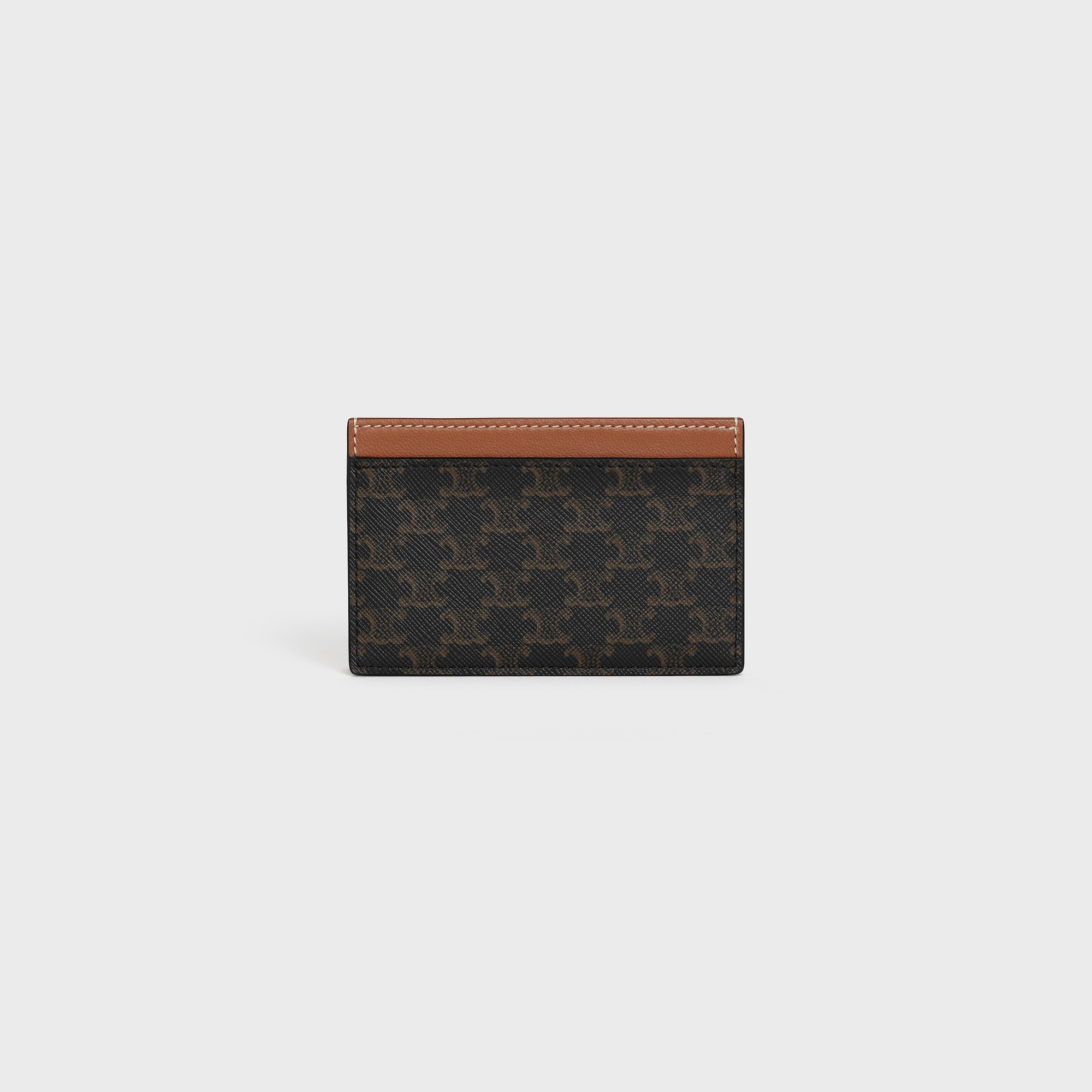 Replicate CARD HOLDER IN TRIOMPHE CANVAS WITH CELINE PRINT TAN(1:1 replica)