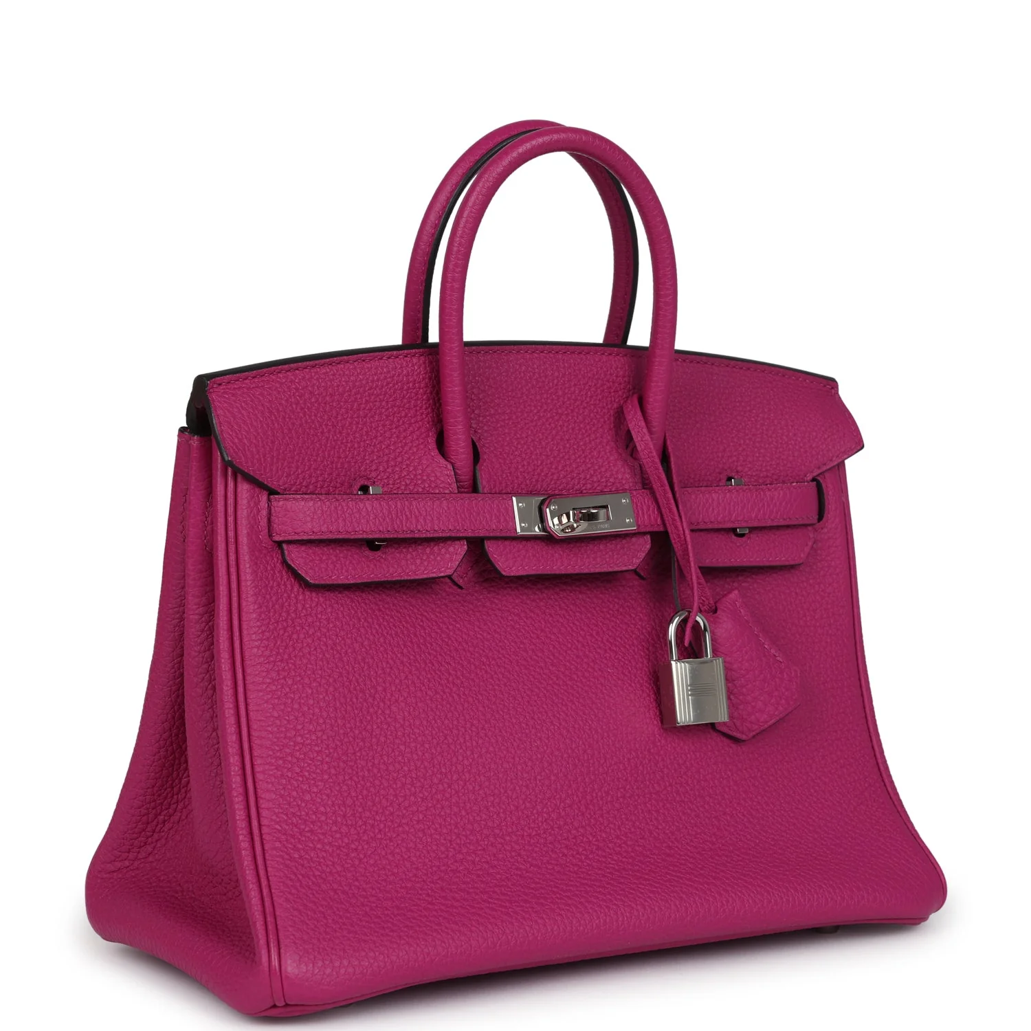 Replicate Hermes Birkin 25 Rose Pourpre Togo Palladium Hardware(1:1 replica)