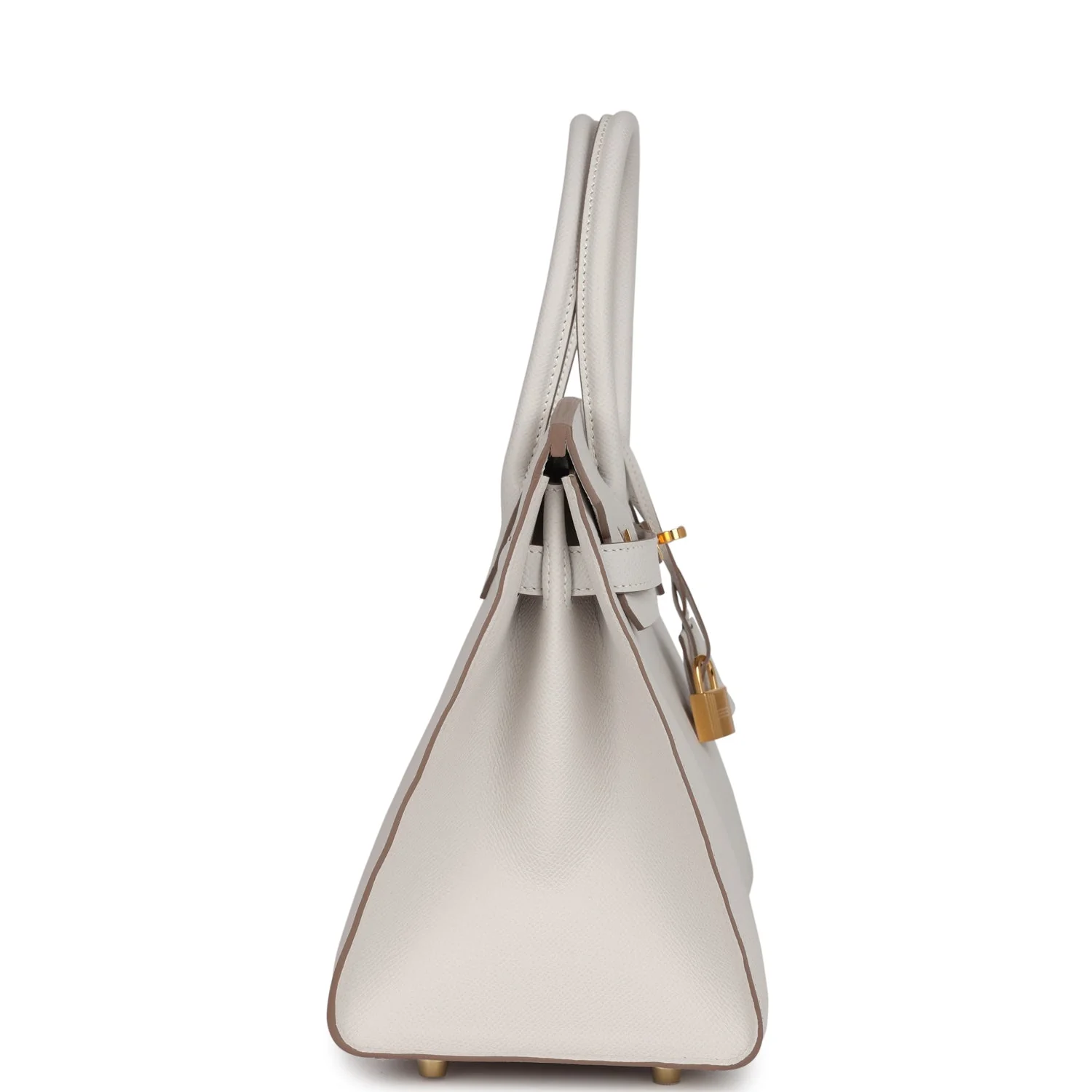 Replicate Hermes Birkin Sellier 30 Gris Pale Epsom Gold Hardware(1:1 replica)