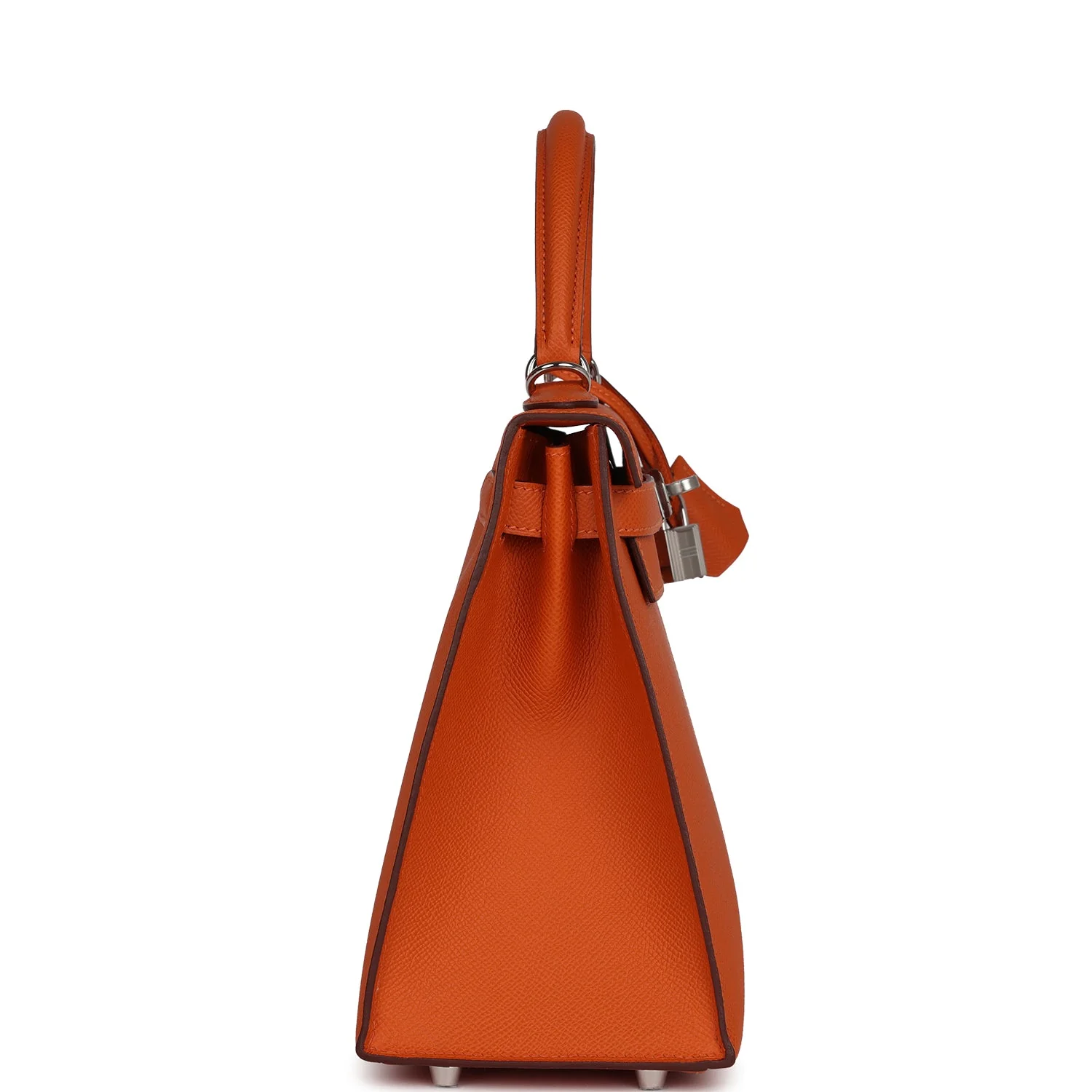 Replicate Hermes Kelly Sellier 28 Orange Epsom Palladium Hardware(1:1 replica)