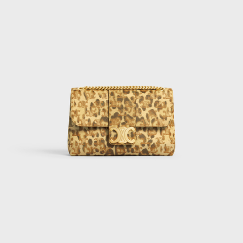 Replicate MEDIUM CELINE VICTOIRE BAG IN TRIOMPHE CANVAS WITH LEOPARD PRINT LEOPARD(1:1 replica)