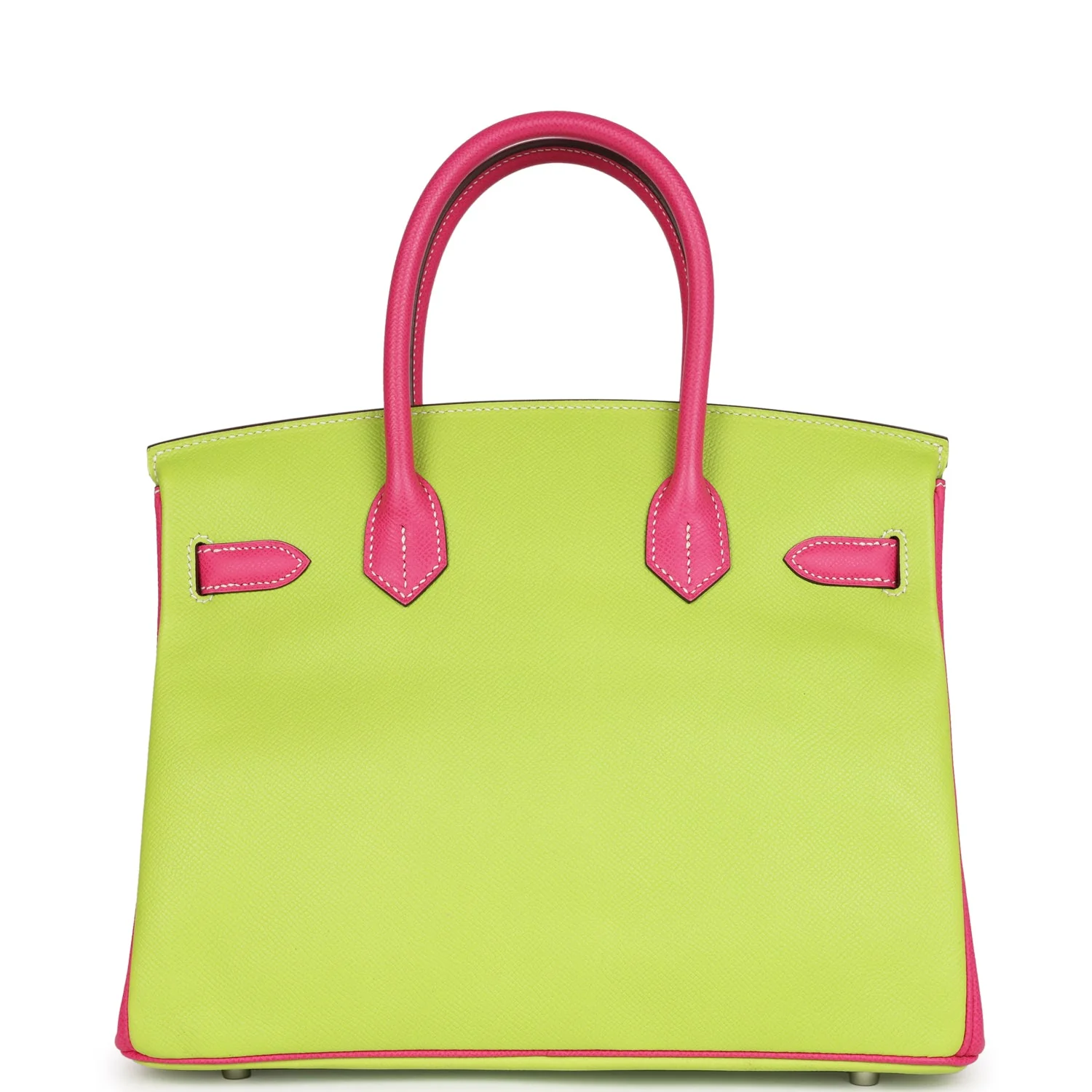 Replicate Hermes Special Order (HSS) Birkin 30 Kiwi and Rose Tyrien Epsom Palladium Hardware(1:1 replica)