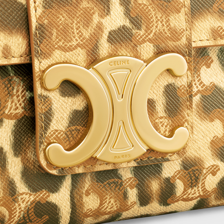 Replicate MEDIUM CELINE VICTOIRE BAG IN TRIOMPHE CANVAS WITH LEOPARD PRINT LEOPARD(1:1 replica)