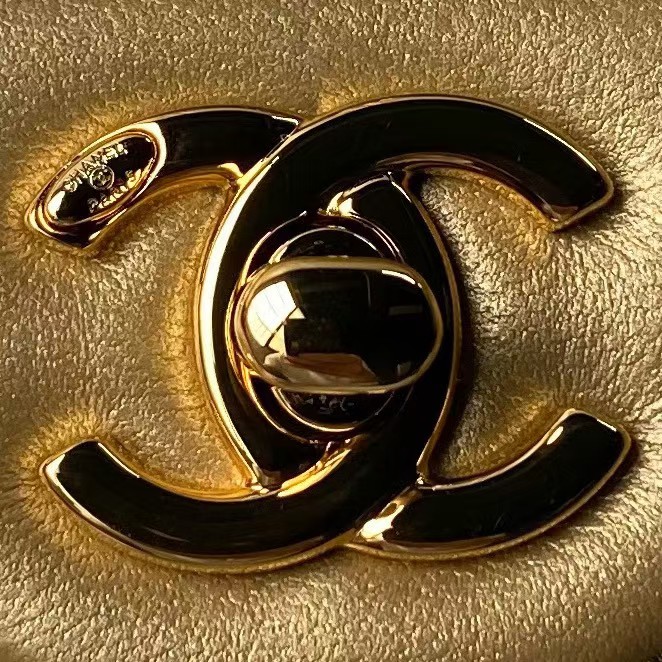 Replicate Chanel AS4847 Mini Flap Bag With Top Handle Lambskin Resin Gold(1:1 replica)