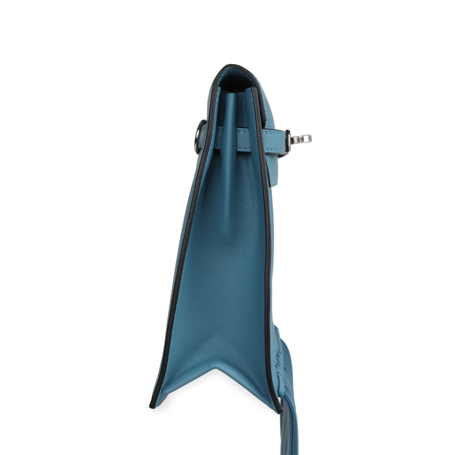 Replicate Hermes Kelly Danse Anate Blue Jean Swift Palladium Hardware(1:1 replica)