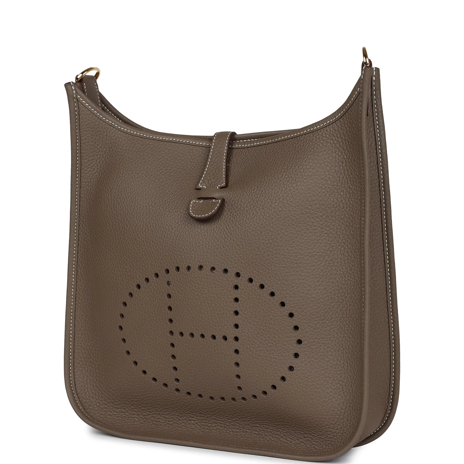 Replicate Hermes Evelyne III PM Etoupe Clemence Gold Hardware(1:1 replica)