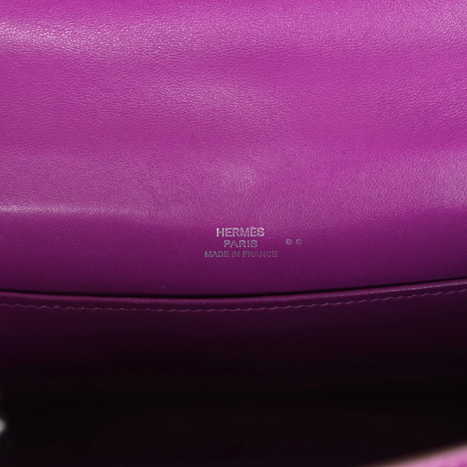 Replicate Hermes Kelly Pochette Violet Shiny Niloticus Crocodile Palladium Hardware(1:1 replica)