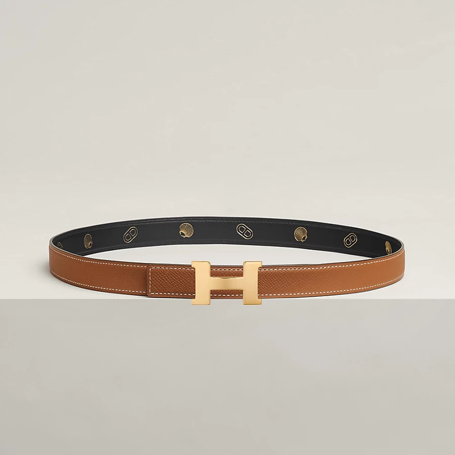 Replicate Mini Constance belt buckle   Hermès sur Mer reversible leather strap 24 mm(1:1 replica)