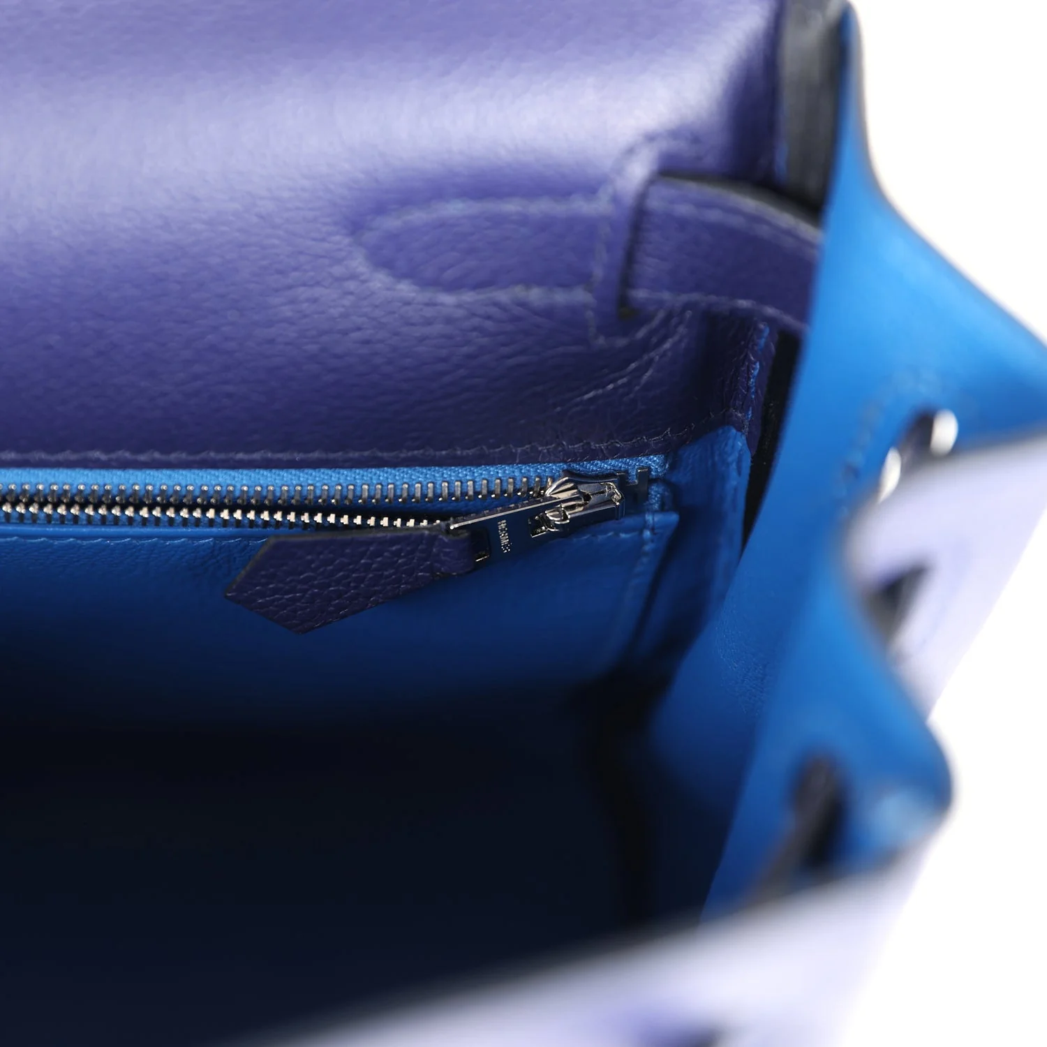 Replicate Hermes Kelly Retourne 28 Bleu Encre Verso Evercolor Palladium Hardware(1:1 replica)