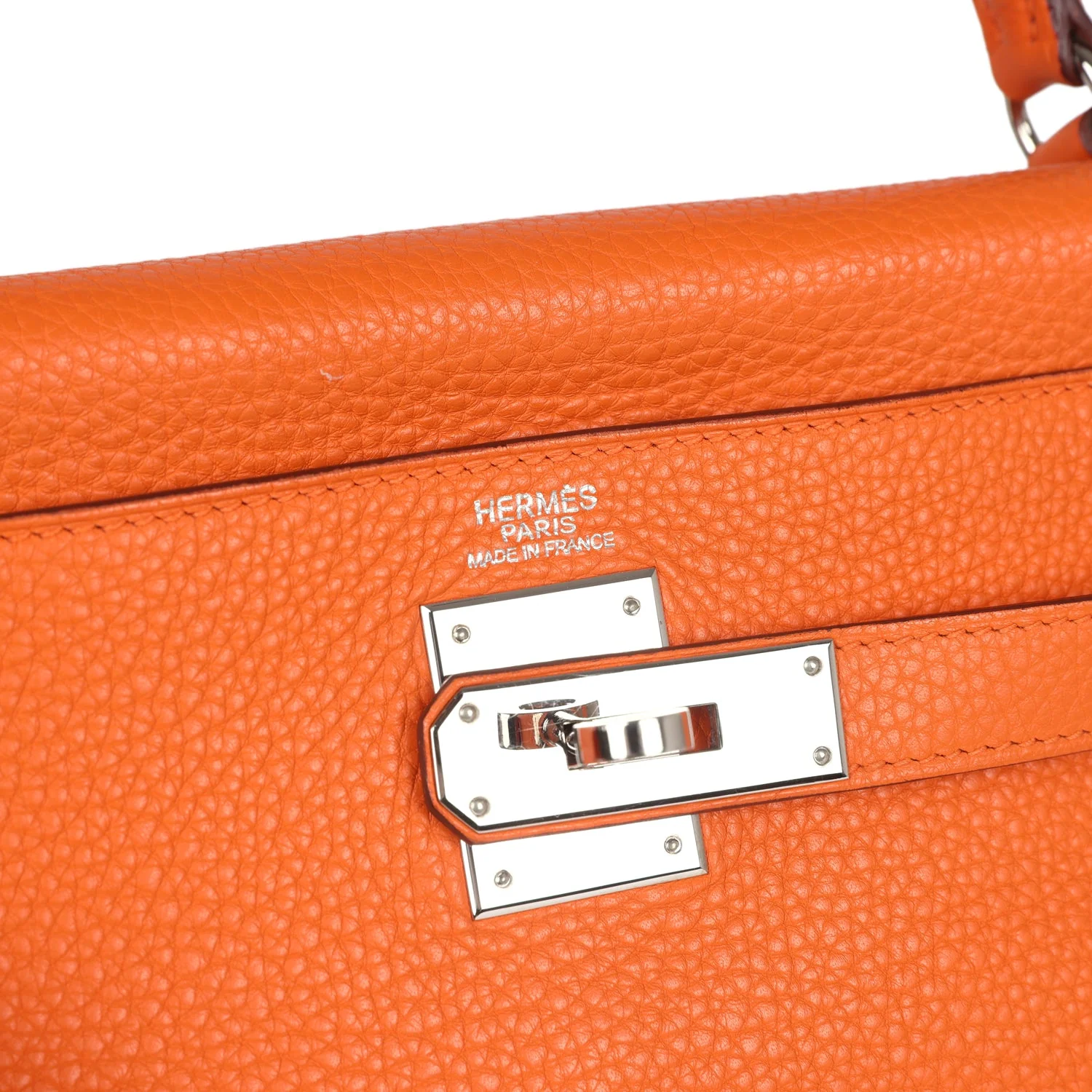 Replicate Hermes Kelly Retourne 32 Orange Togo Palladium Hardware(1:1 replica)