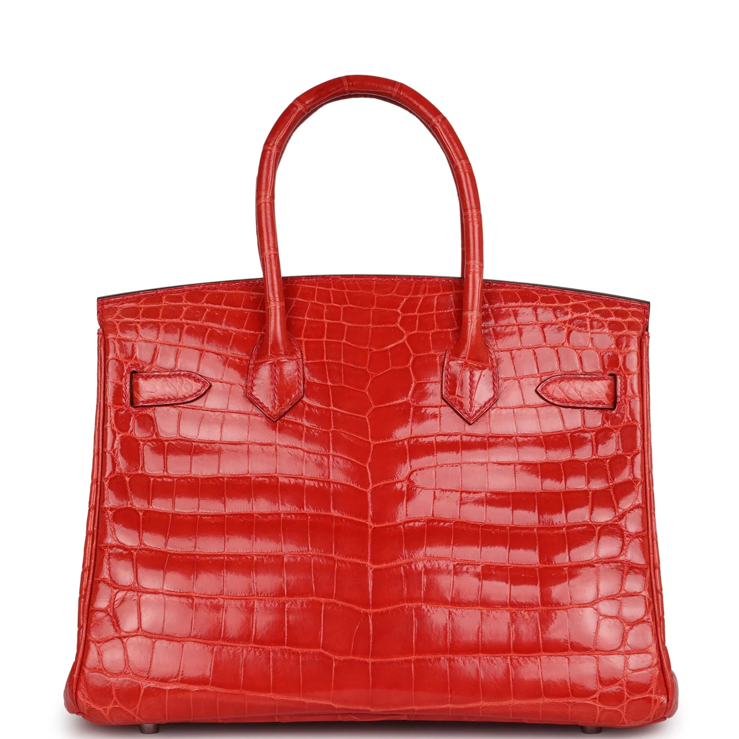 Replicate Hermes Birkin 30 Geranium Shiny Niloticus Crocodile Palladium Hardware(1:1 replica)