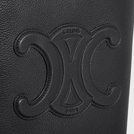Replicate SMALL BUCKET CUIR TRIOMPHE IN GRAINED CALFSKIN BLACK(1:1 replica)